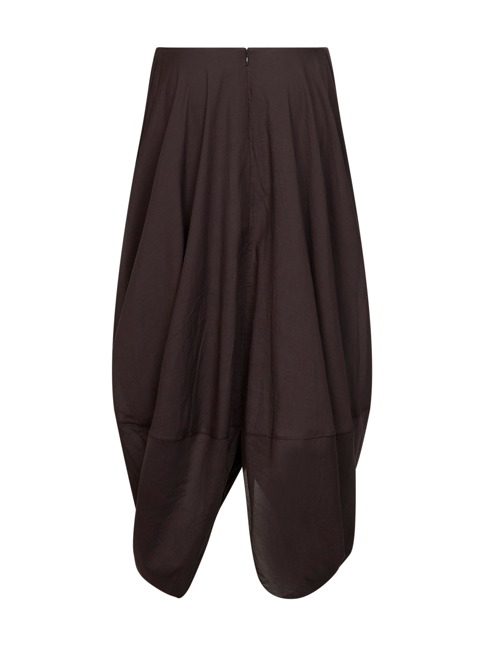 Toteme Women Walnut Jersey Asymmetric Cocoon Skirt TOTEME