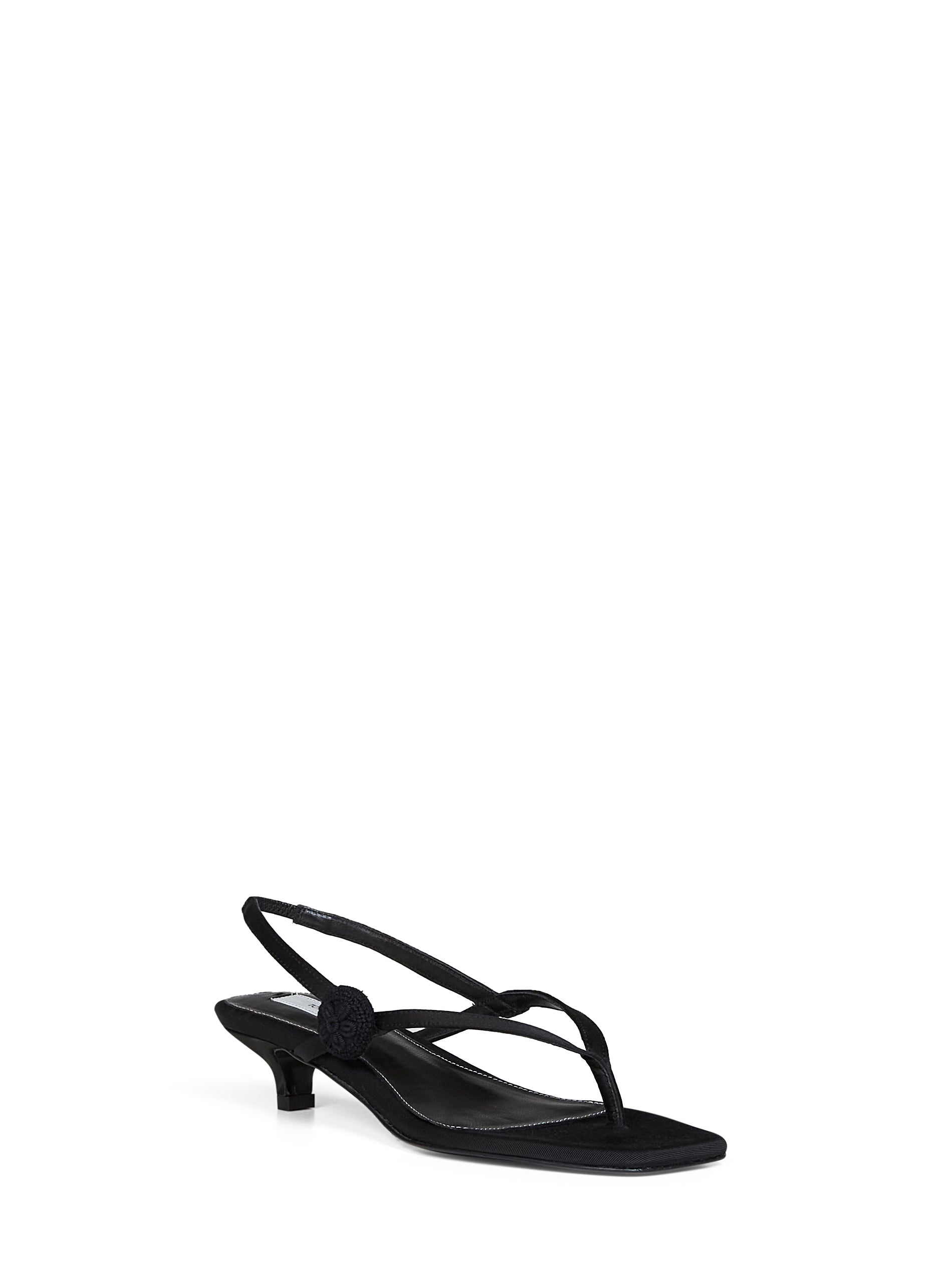 Toteme Women Black Satin Flip Flops Slingback Sandals TOTEME