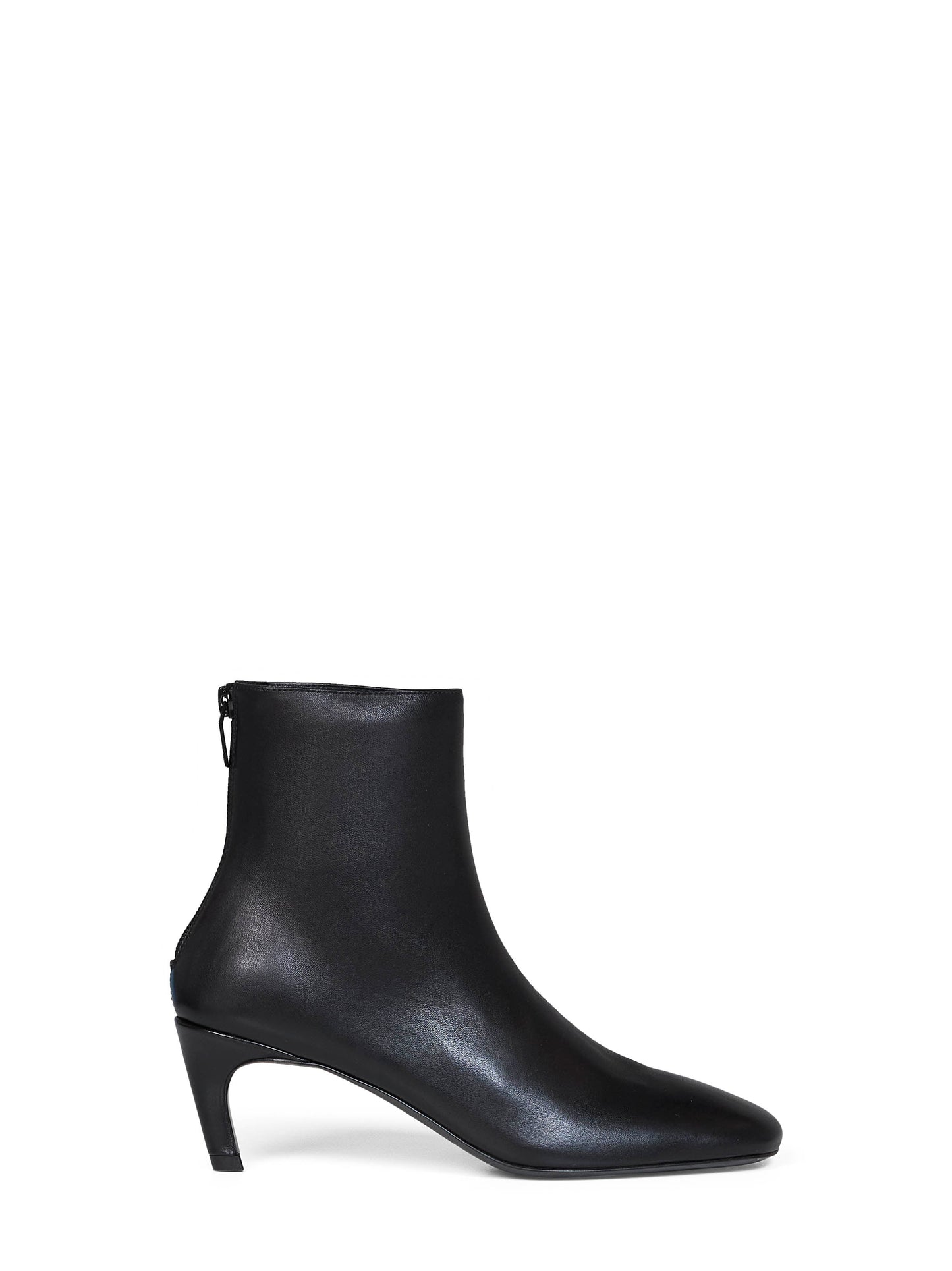 Toteme Women Black Soft Nappa Leather Ankle Boots TOTEME