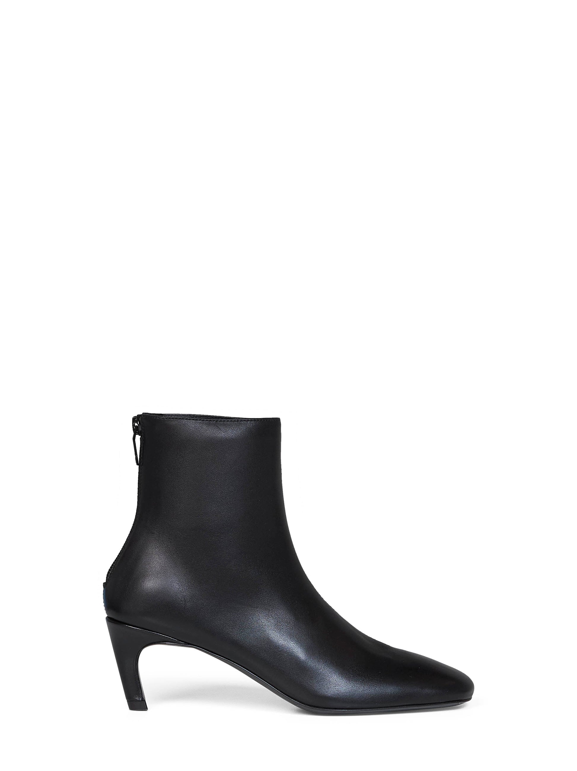 Toteme Women Black Soft Nappa Leather Ankle Boots TOTEME