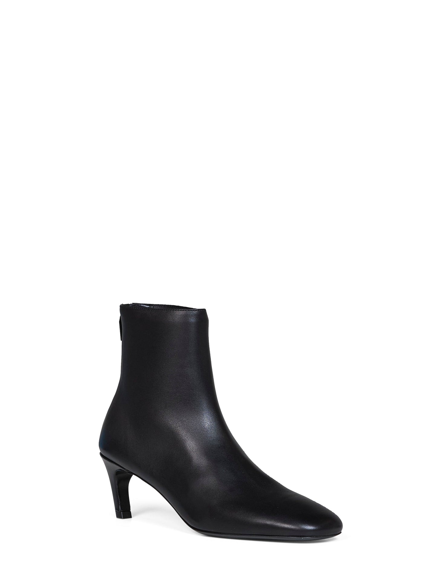 Toteme Women Black Soft Nappa Leather Ankle Boots TOTEME