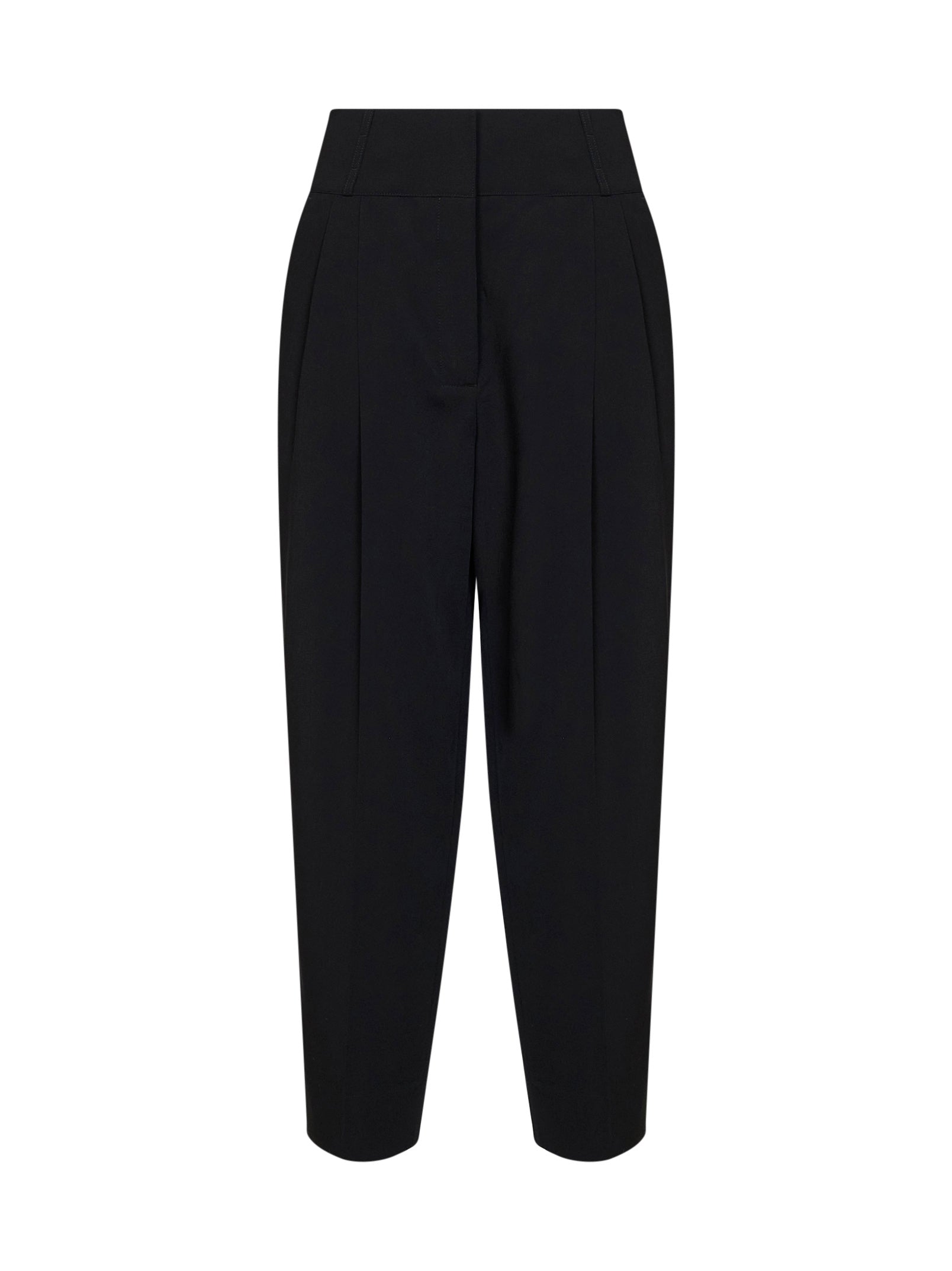 Toteme Women Black Viscose And Wool Balloon Trousers TOTEME
