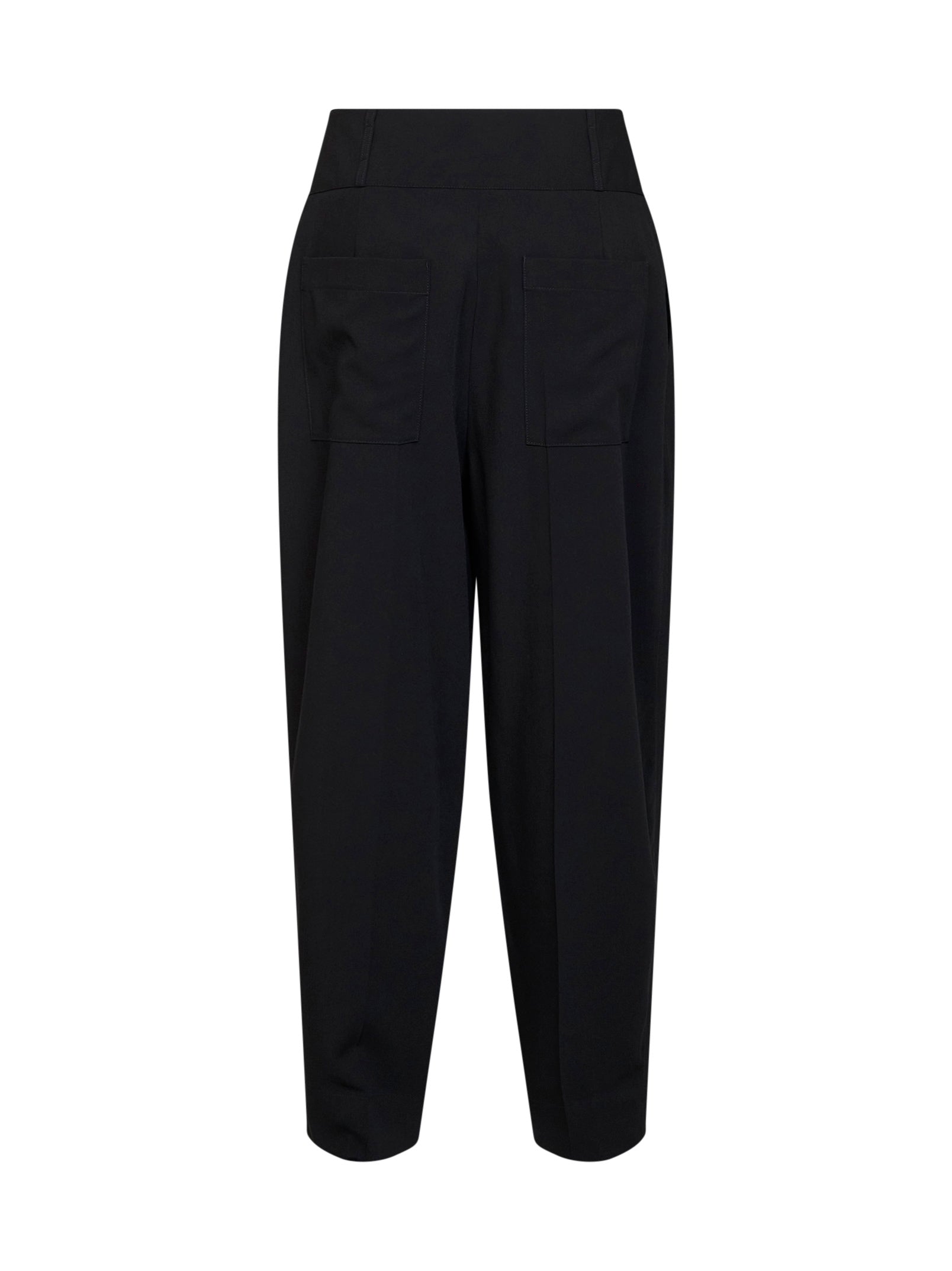 Toteme Women Black Viscose And Wool Balloon Trousers TOTEME