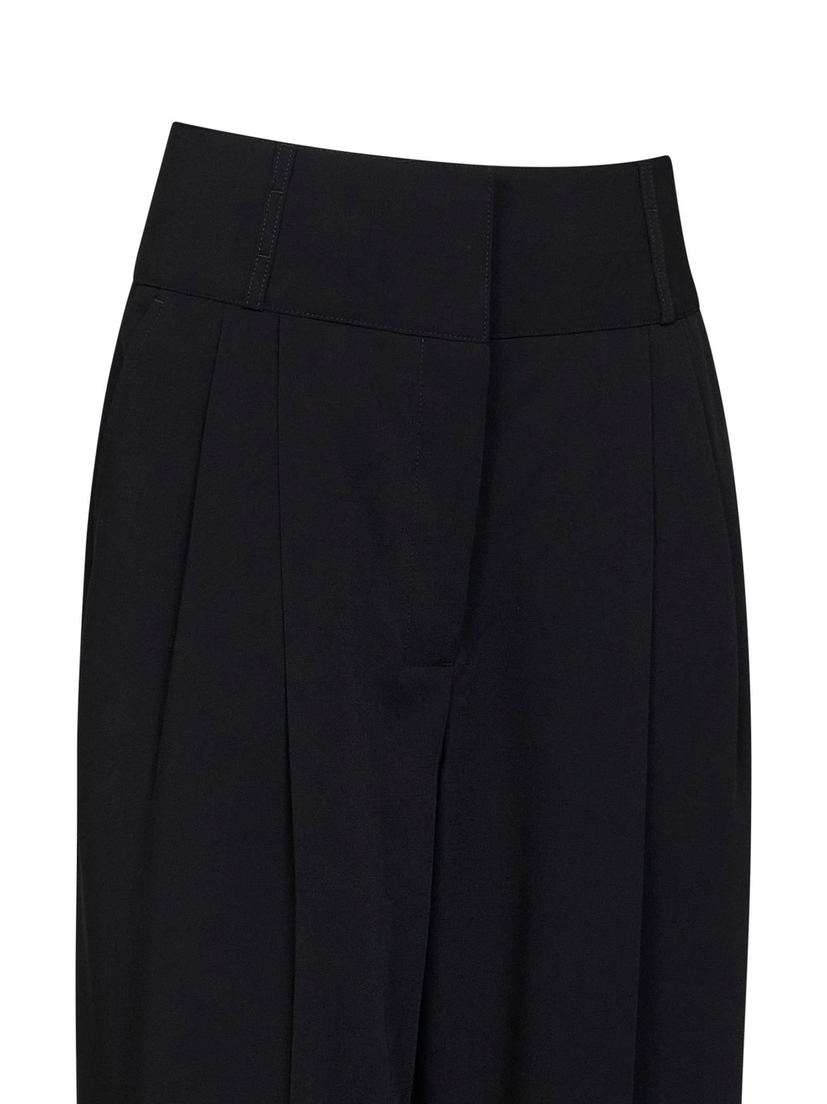 Toteme Women Black Viscose And Wool Balloon Trousers TOTEME