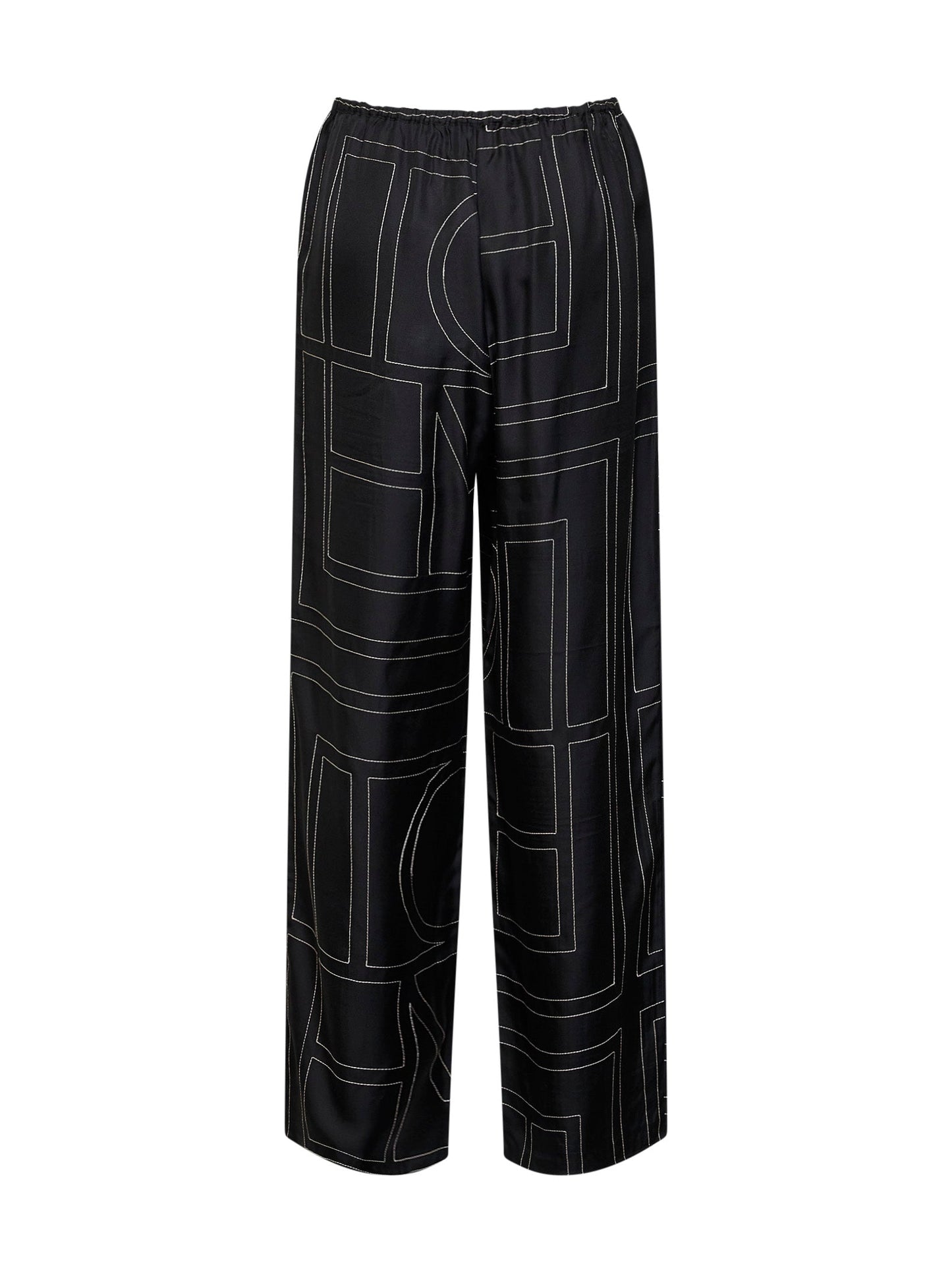 Toteme Women Black Monogram Silk Pj Trousers TOTEME