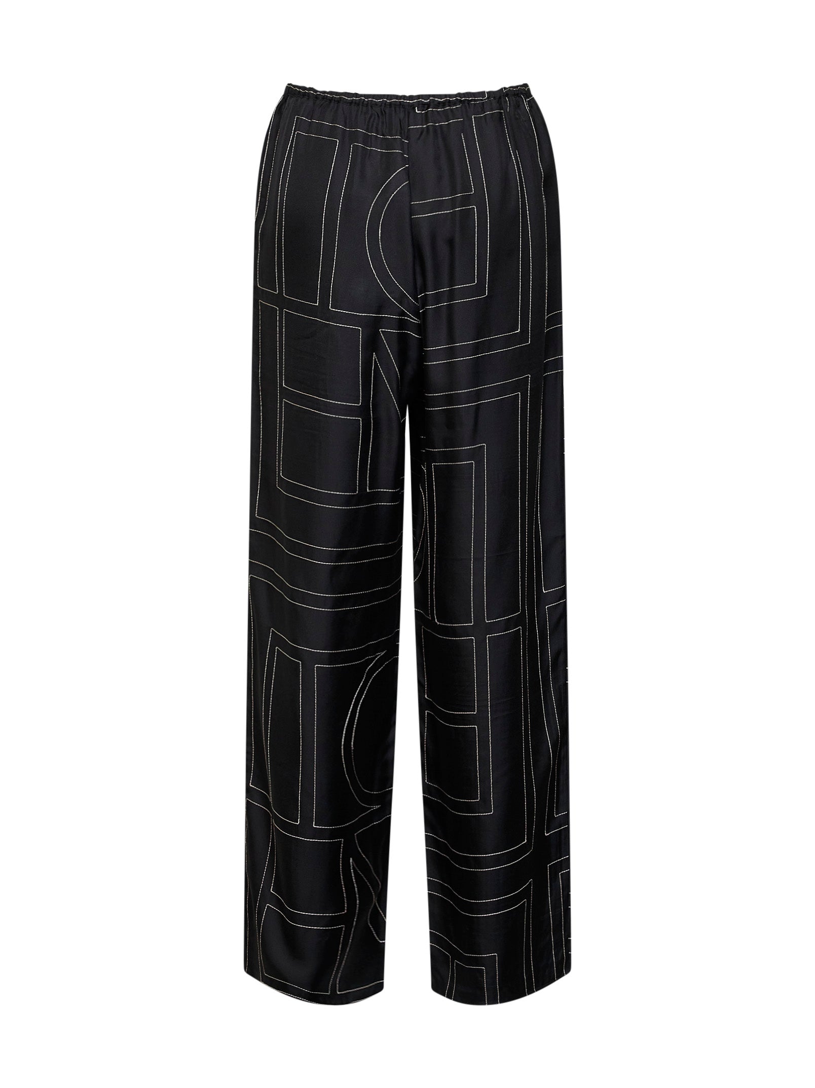 Toteme Women Black Monogram Silk Pj Trousers TOTEME