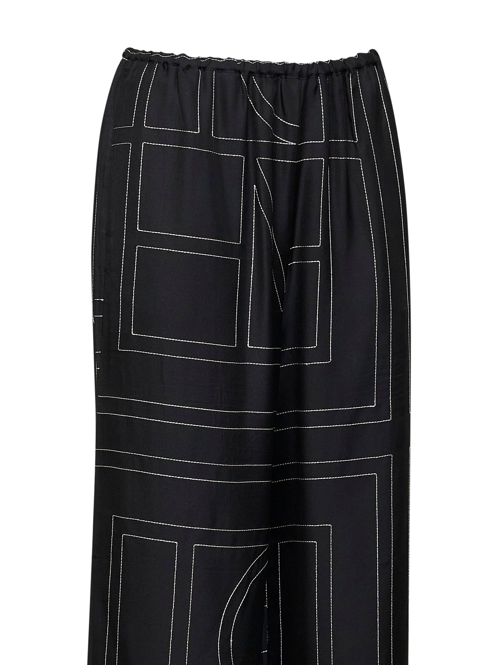 Toteme Women Black Monogram Silk Pj Trousers TOTEME
