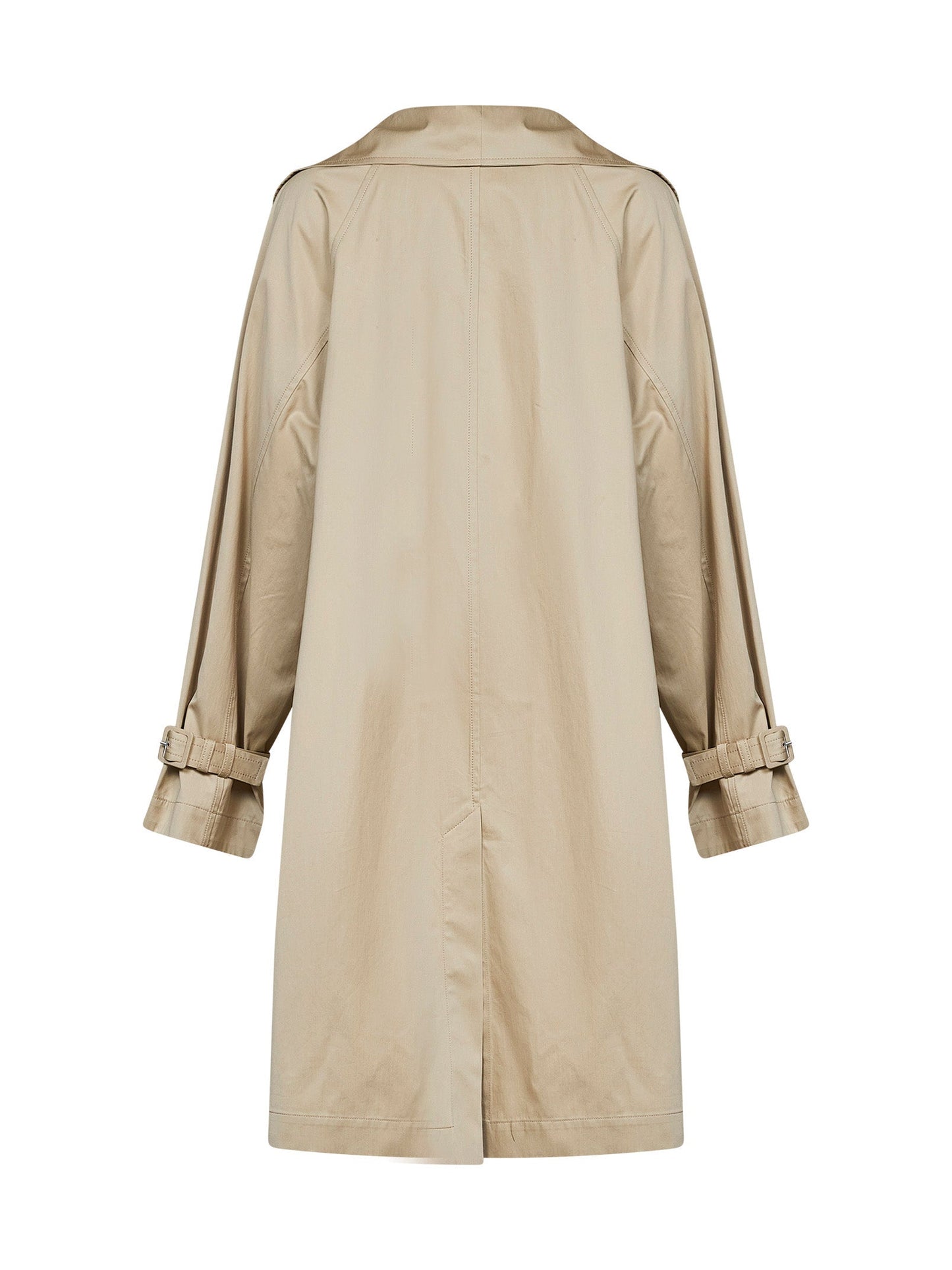 Toteme Women Beige Cotton Oversized Trench Coat TOTEME