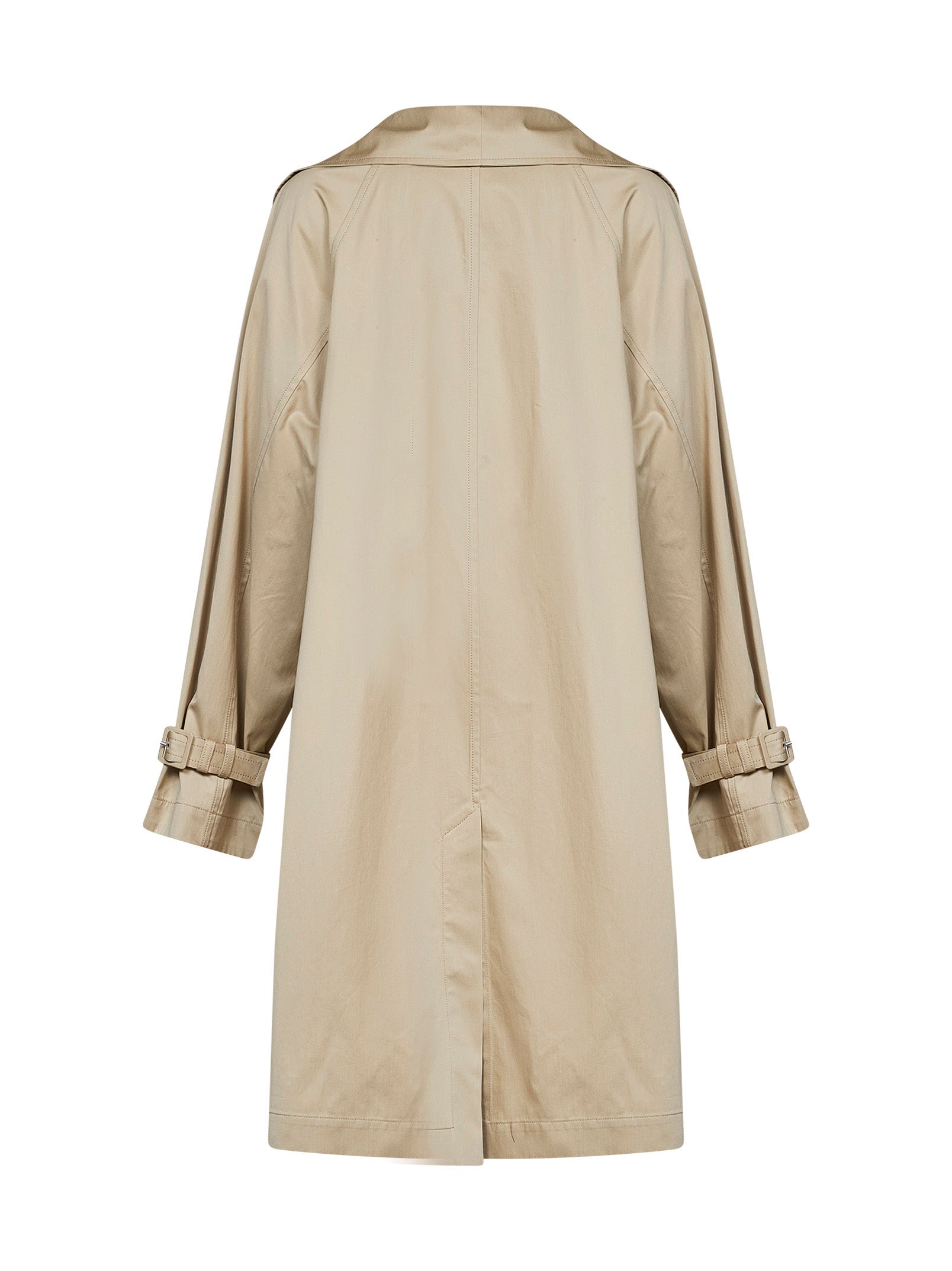 Toteme Women Beige Cotton Oversized Trench Coat TOTEME