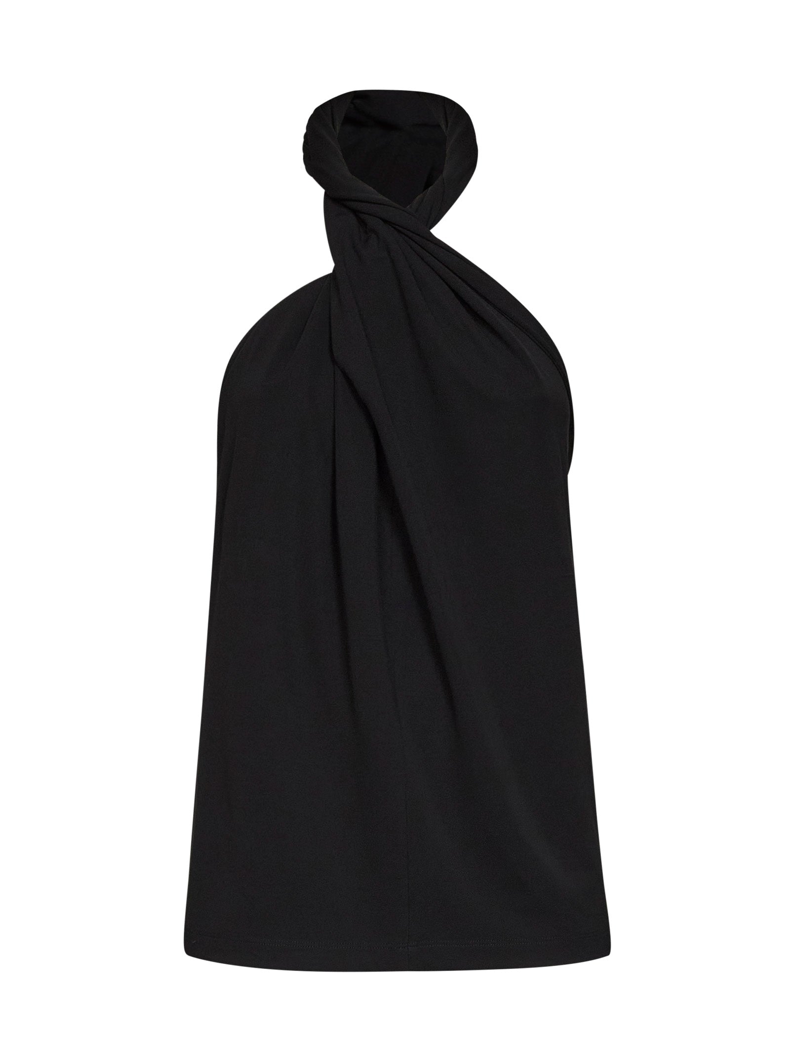 Toteme Women Black Jersey Twisted Halter Top TOTEME
