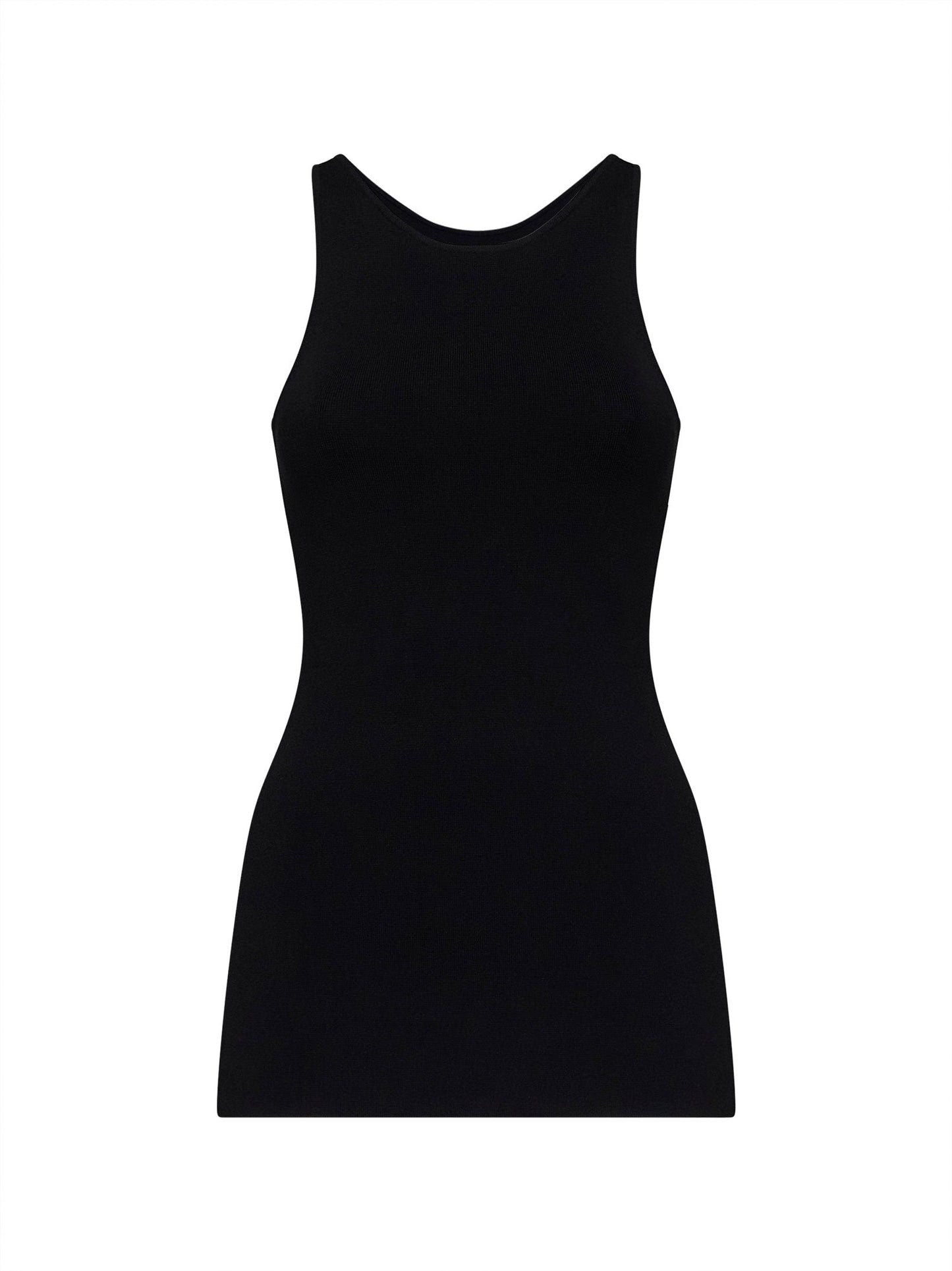 Toteme Women Black Compact Knit Classic Tank Top TOTEME