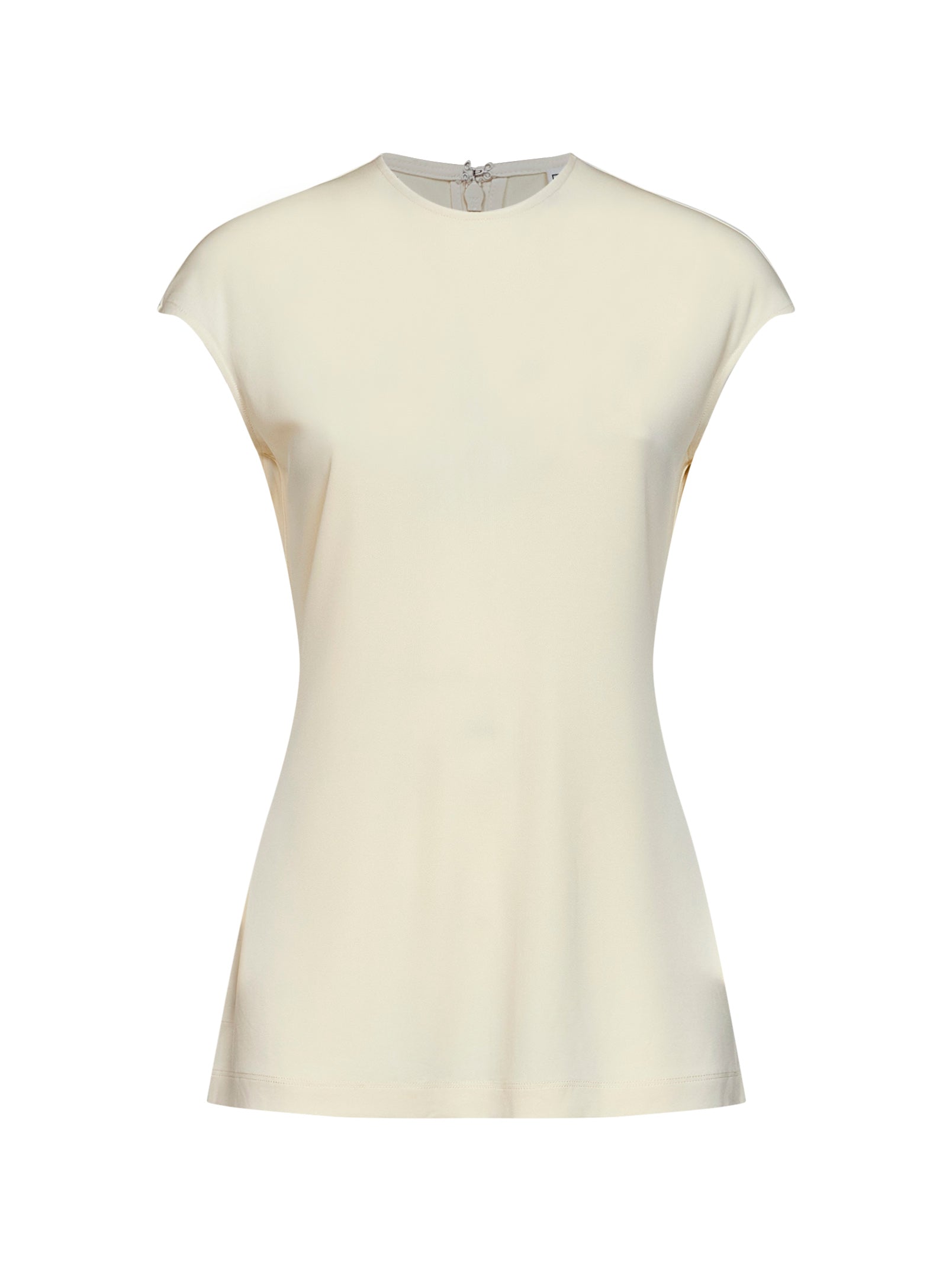 Toteme Women Ecru Fluid Jersey Everyday Top TOTEME