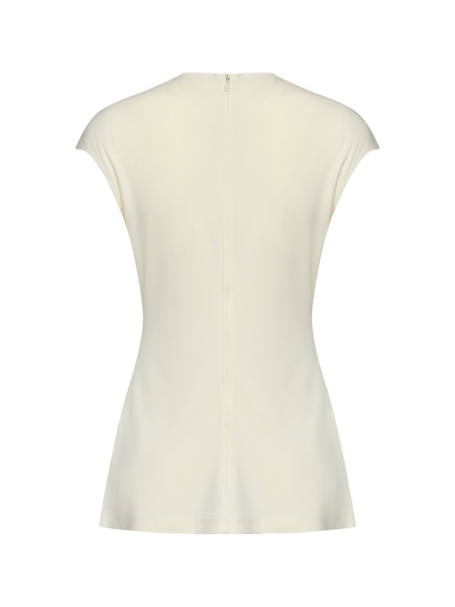 Toteme Women Ecru Fluid Jersey Everyday Top TOTEME
