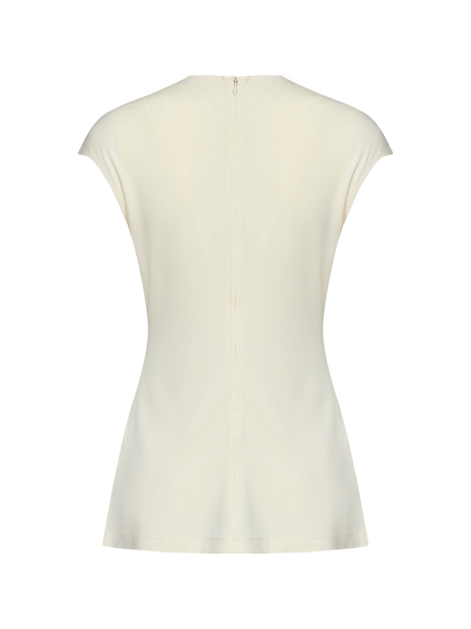 Toteme Women Ecru Fluid Jersey Everyday Top TOTEME