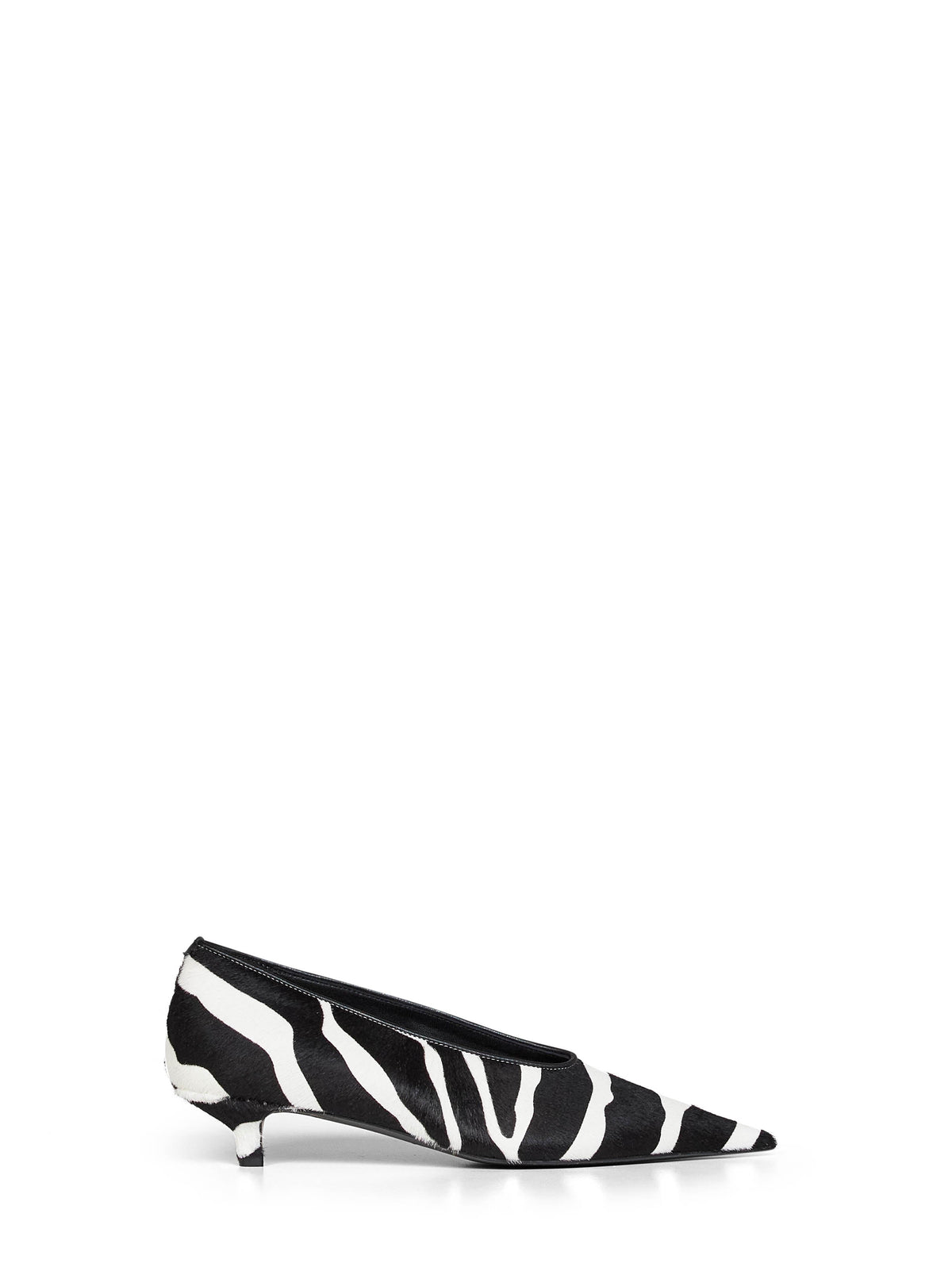 Toteme Women Zebra-Print Pony Hair Sharp Kitten-Heel Pumps TOTEME