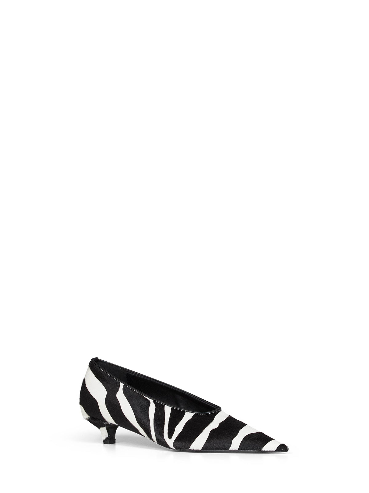 Toteme Women Zebra-Print Pony Hair Sharp Kitten-Heel Pumps TOTEME