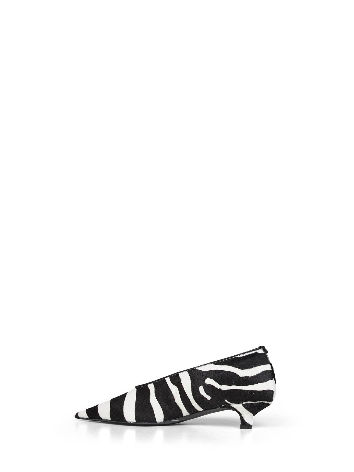Toteme Women Zebra-Print Pony Hair Sharp Kitten-Heel Pumps TOTEME
