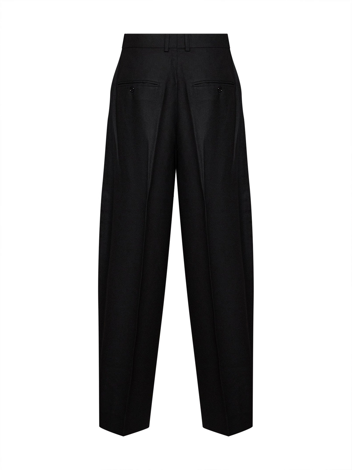 Toteme Women Black Flannel High-Waisted Trousers TOTEME