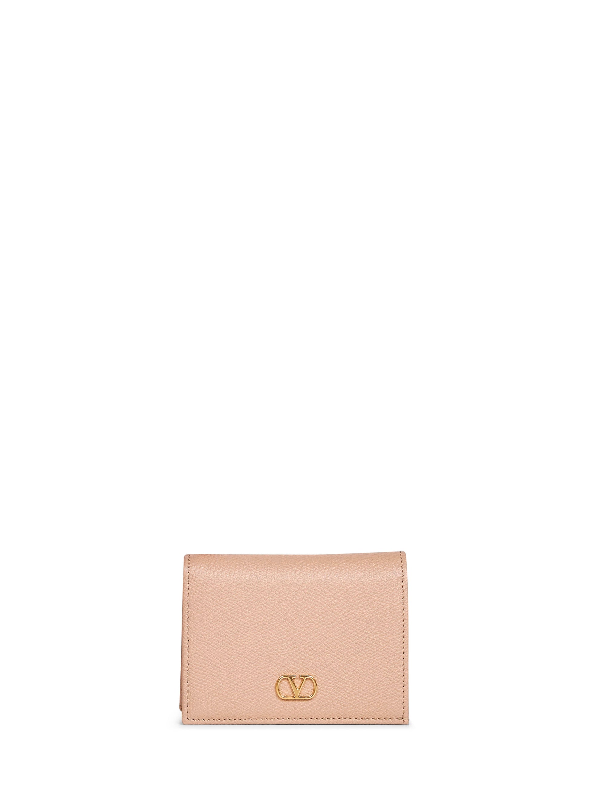 Valentino Garavani Women Rose Sand Vlogo Signature Wallet VALENTINO GARAVANI