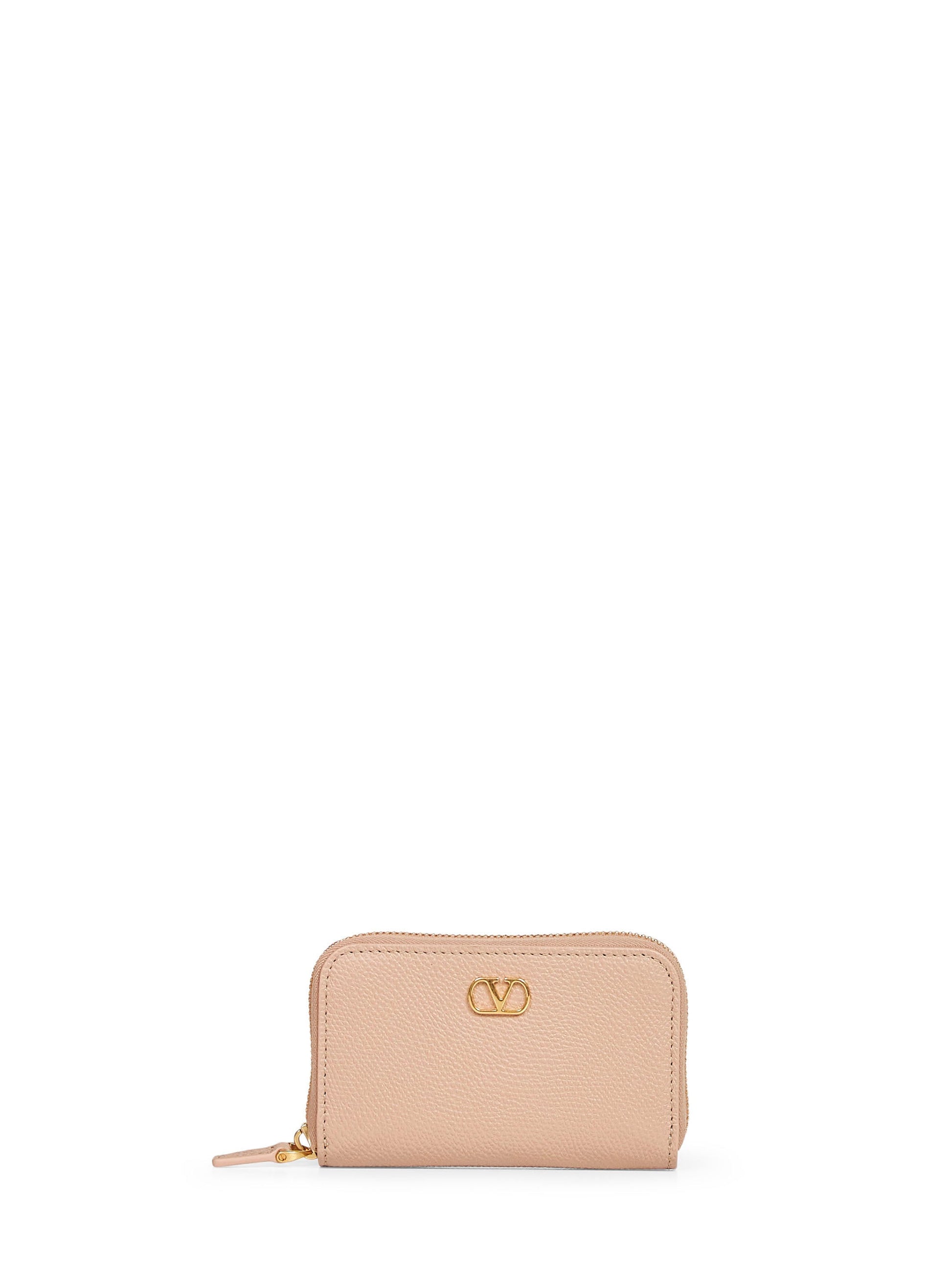 Valentino Garavani Women Rose Sand Vlogo Signature Mini Wallet VALENTINO GARAVANI