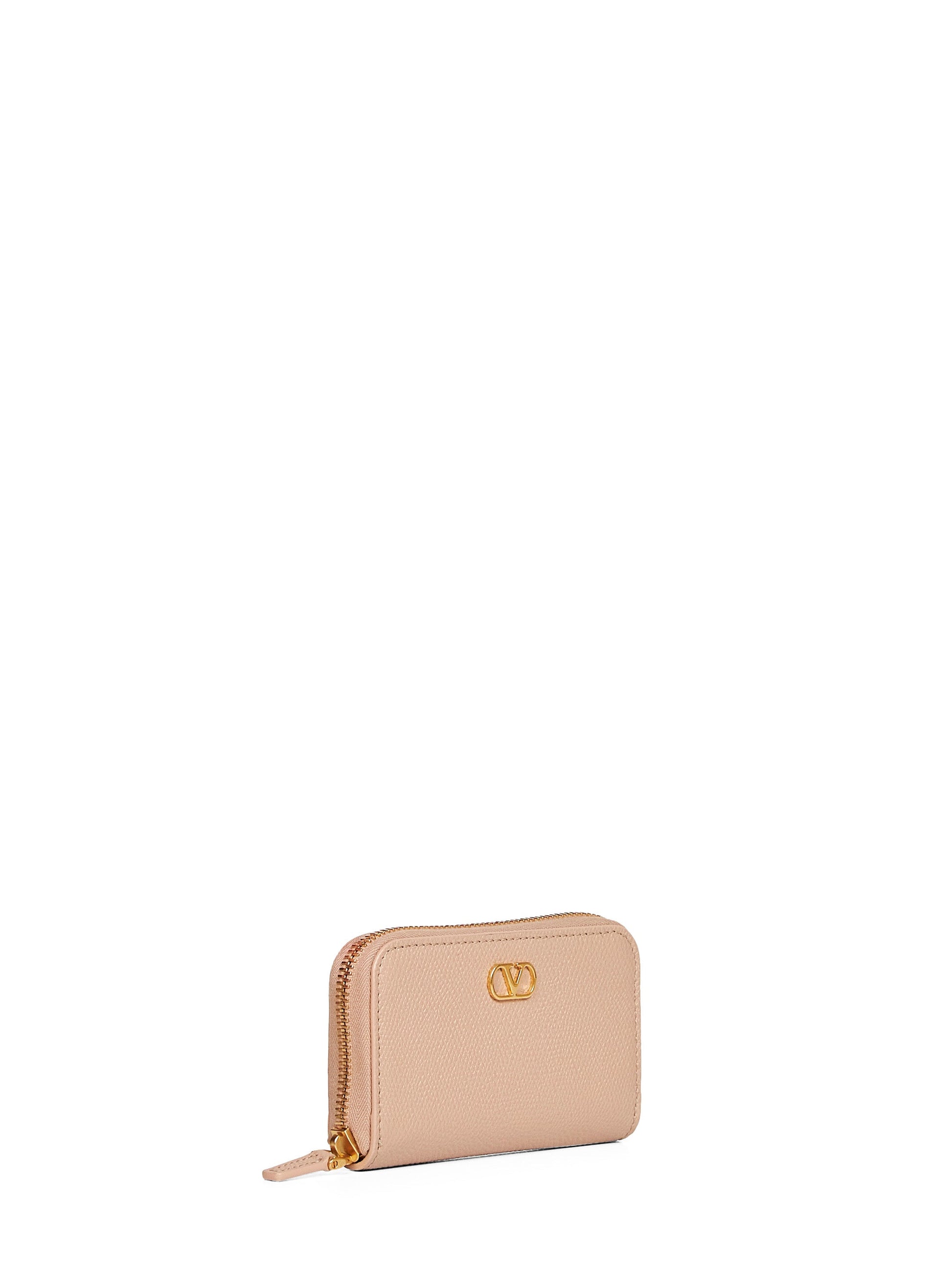 Valentino Garavani Women Rose Sand Vlogo Signature Mini Wallet VALENTINO GARAVANI