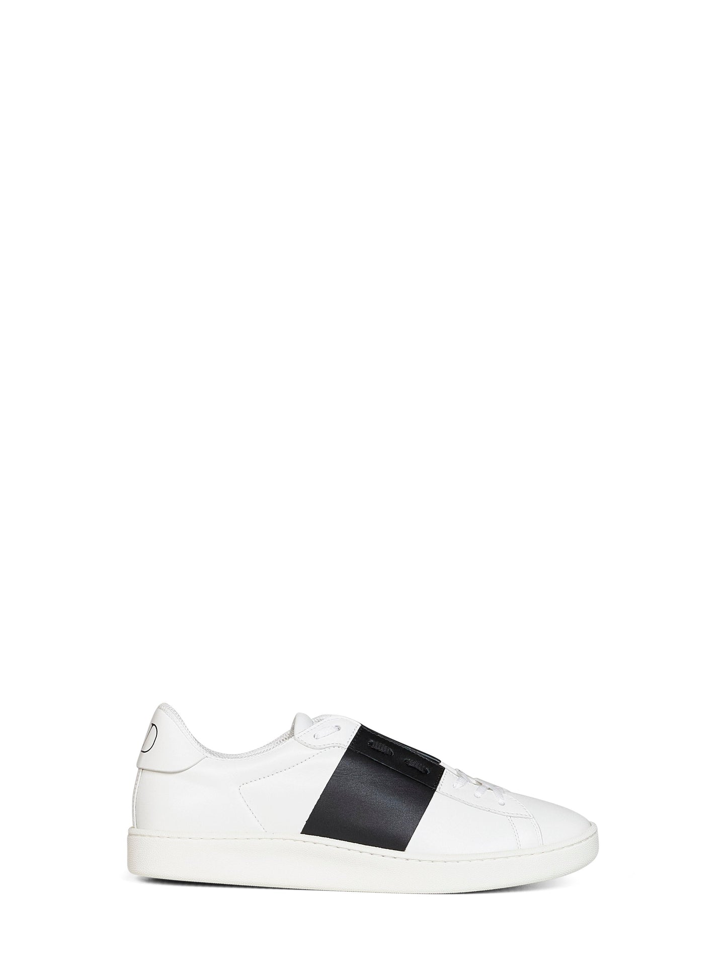Valentino Garavani Men White And Black Nappa Calfskin Open Royco Sneakers VALENTINO GARAVANI