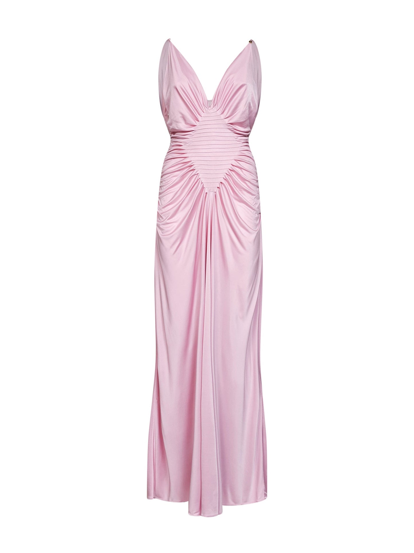 Versace Women Pastel Pink Liquid Viscose Jersey Evening Dress VERSACE