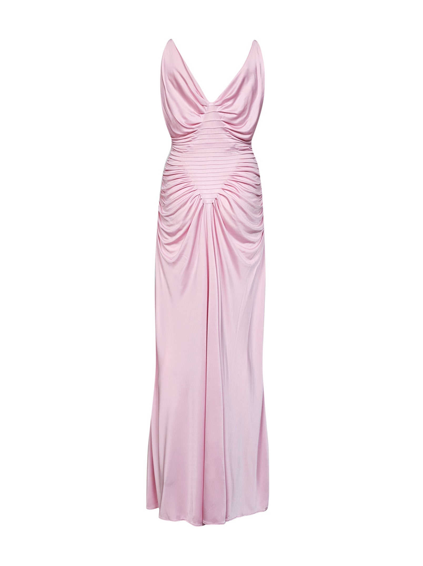 Versace Women Pastel Pink Liquid Viscose Jersey Evening Dress VERSACE