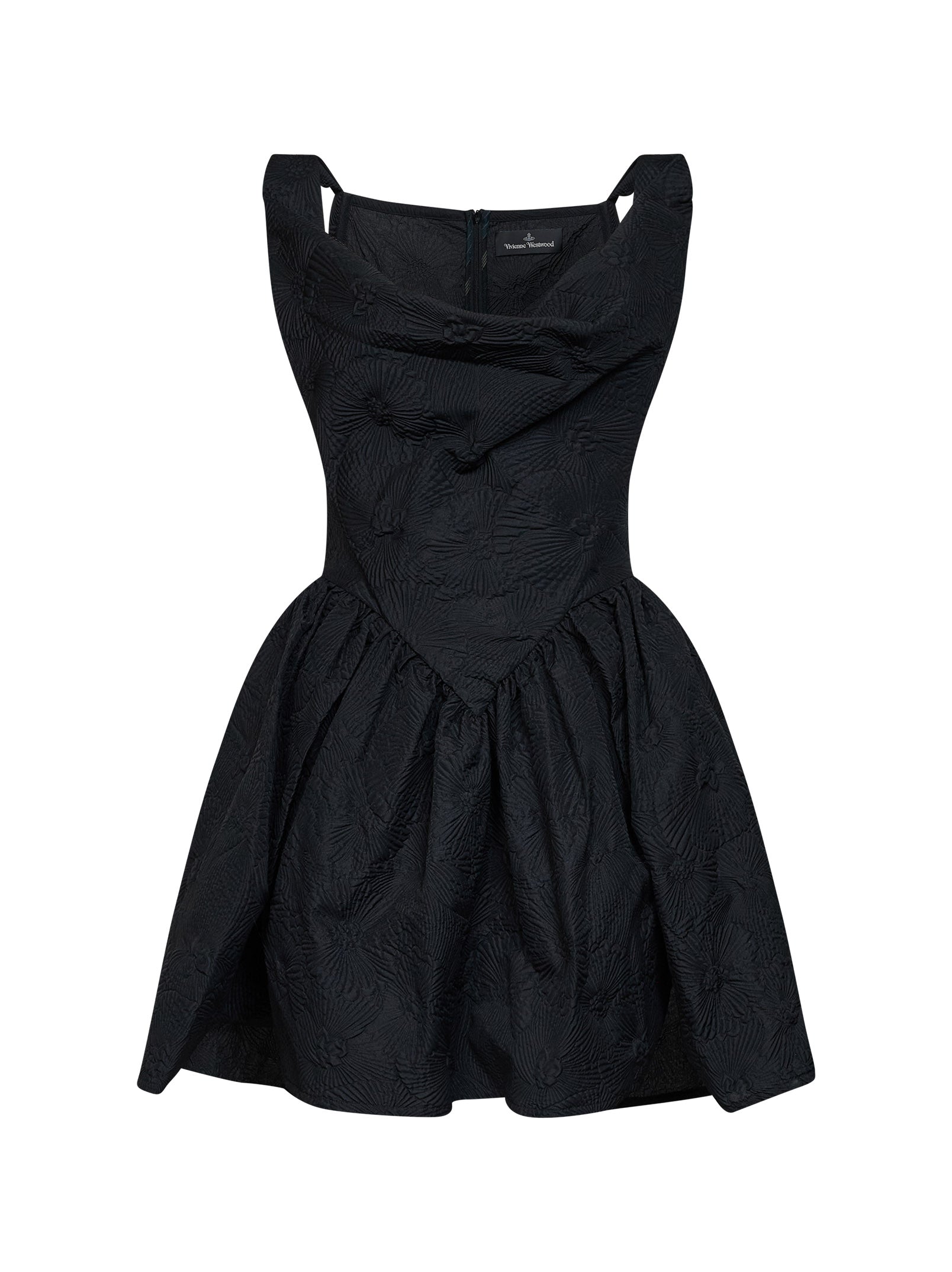 Vivienne Westwood Women Black Floral Jacquard Mini Sunday Mini Dress VIVIENNE WESTWOOD