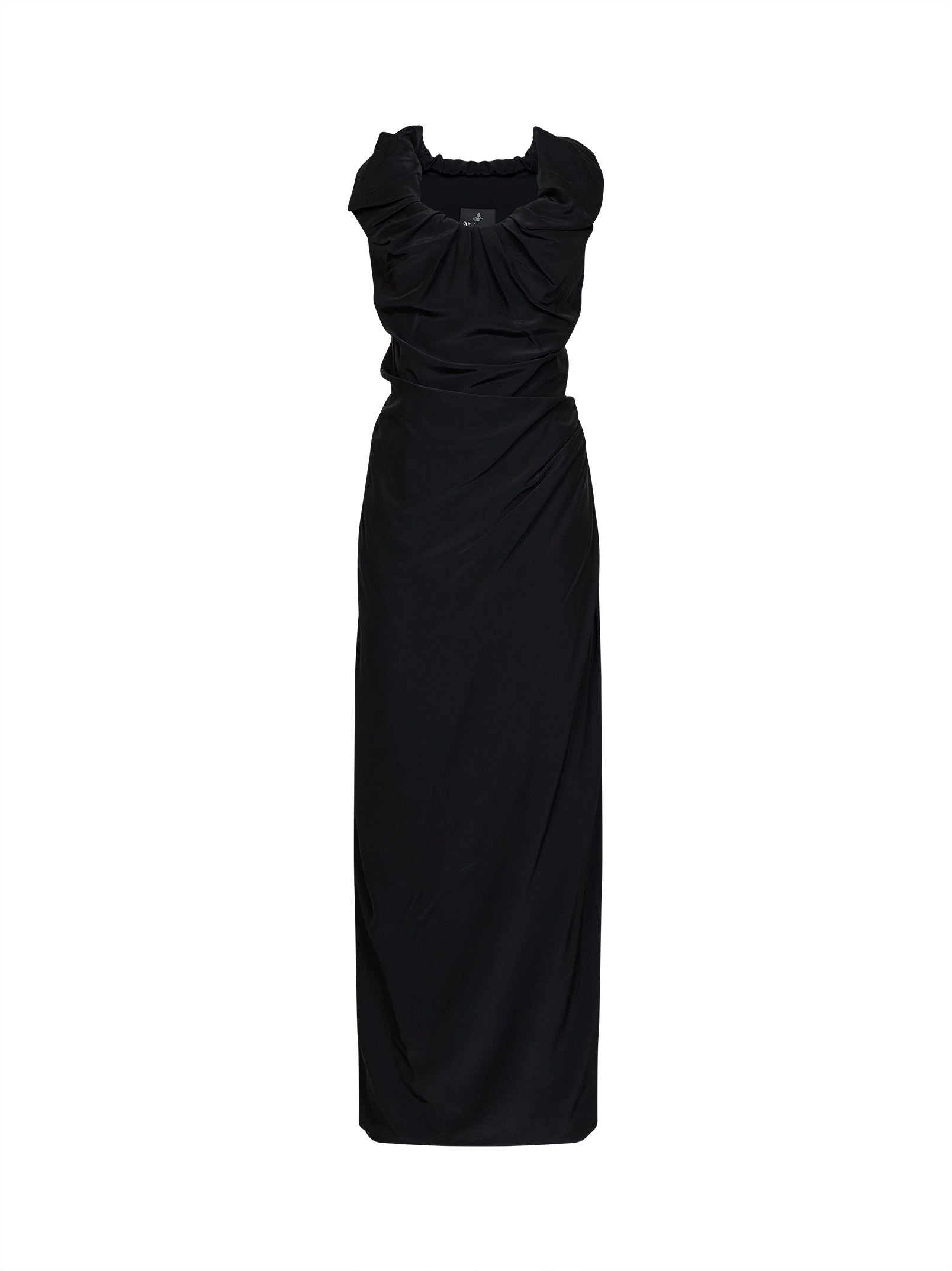 Vivienne Westwood Women Black Viscose And Silk Ginnie Amber Long Dress VIVIENNE WESTWOOD