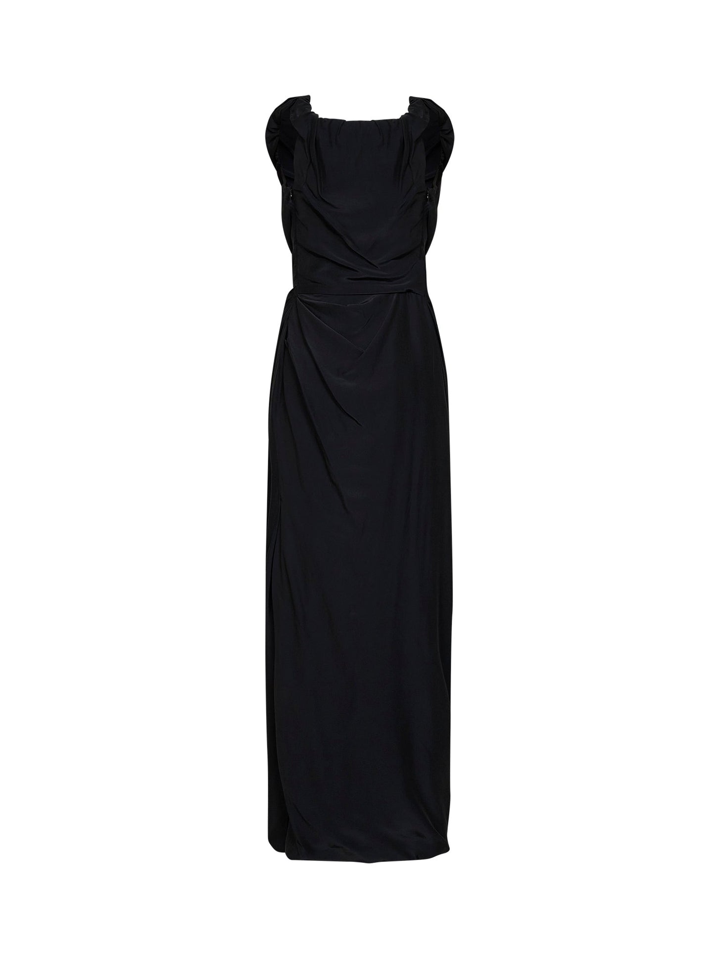 Vivienne Westwood Women Black Viscose And Silk Ginnie Amber Long Dress VIVIENNE WESTWOOD