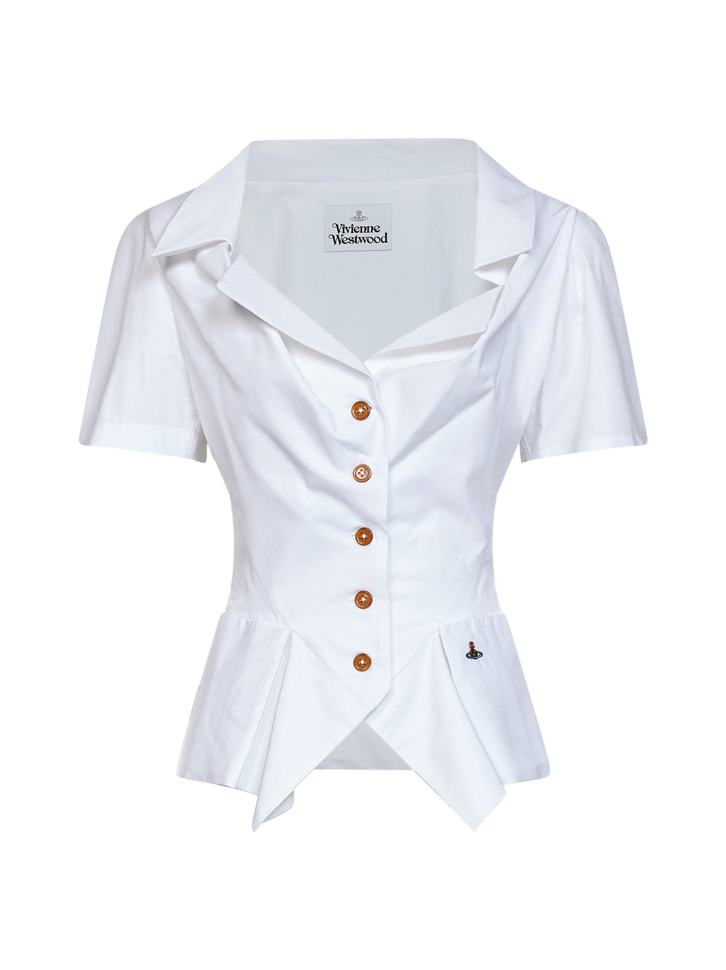 Vivienne Westwood Women White Poplin Ss Monday Short-Sleeved Shirt VIVIENNE WESTWOOD