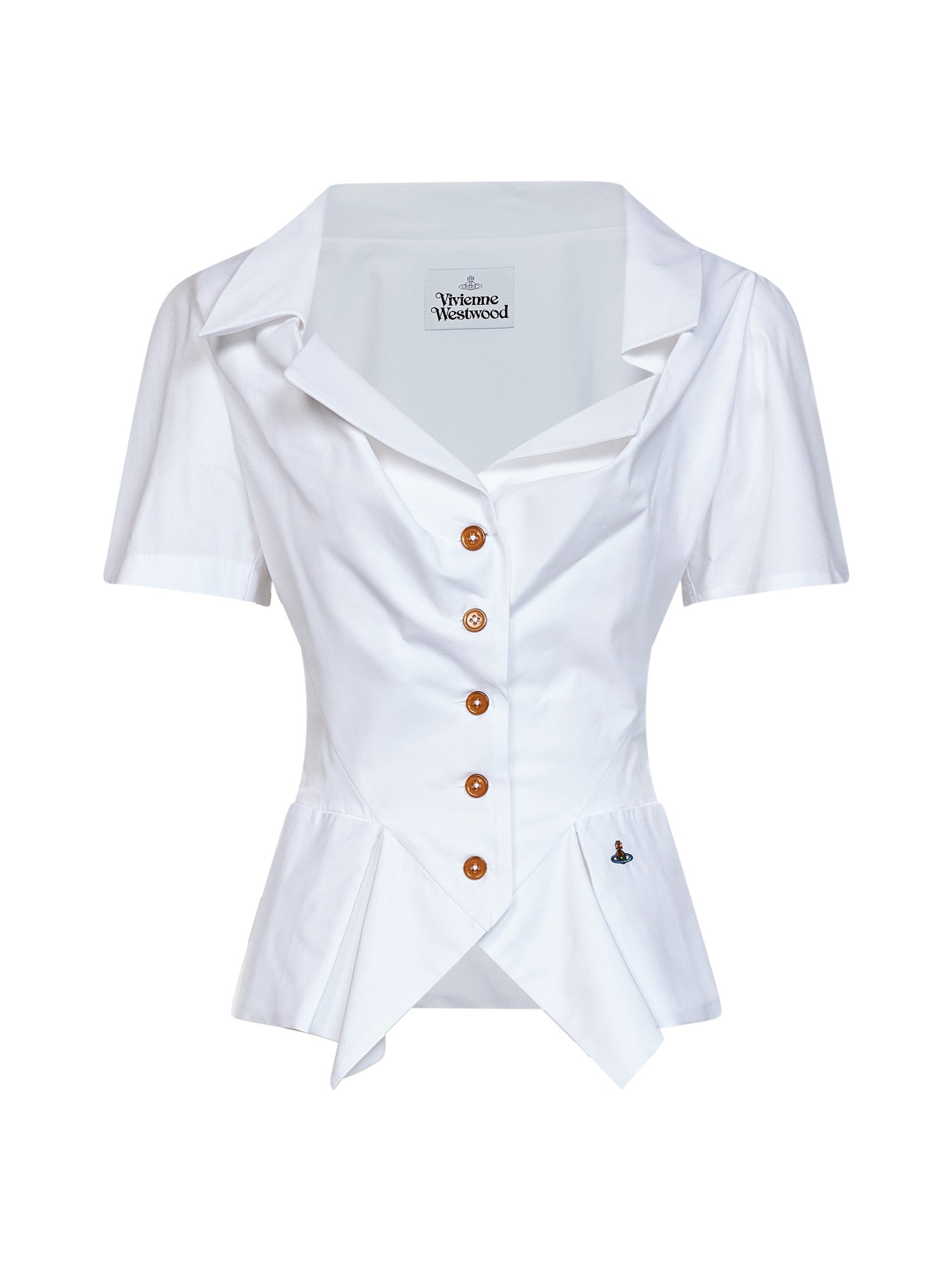 Vivienne Westwood Women White Poplin Ss Monday Short-Sleeved Shirt VIVIENNE WESTWOOD