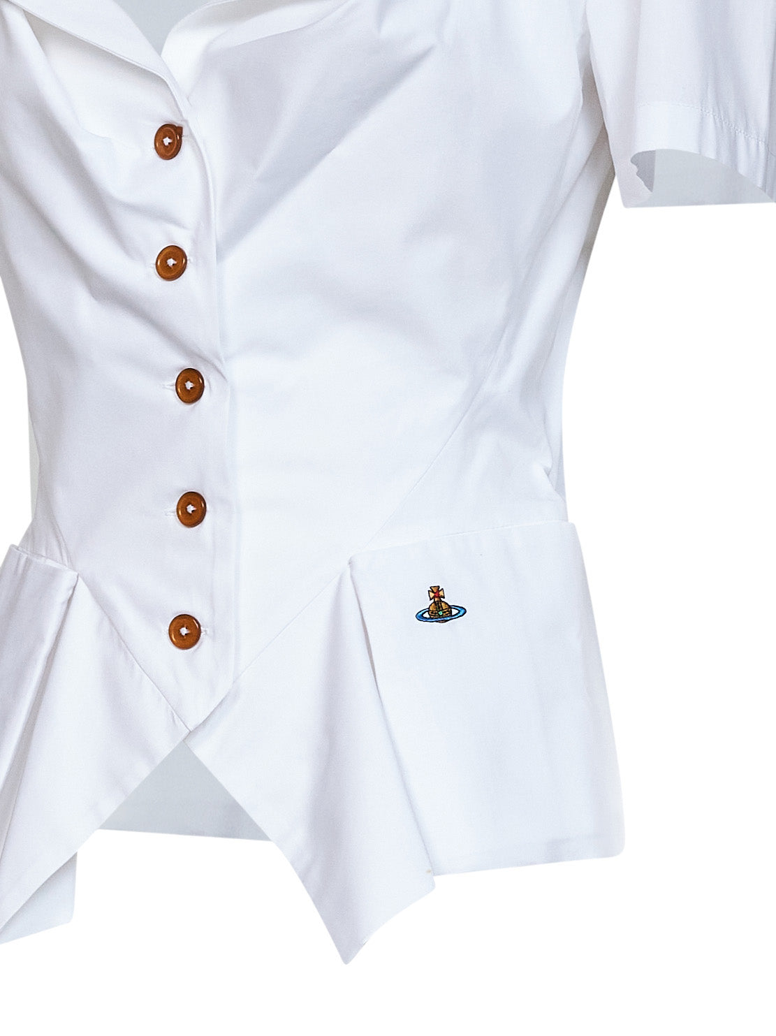 Vivienne Westwood Women White Poplin Ss Monday Short-Sleeved Shirt VIVIENNE WESTWOOD