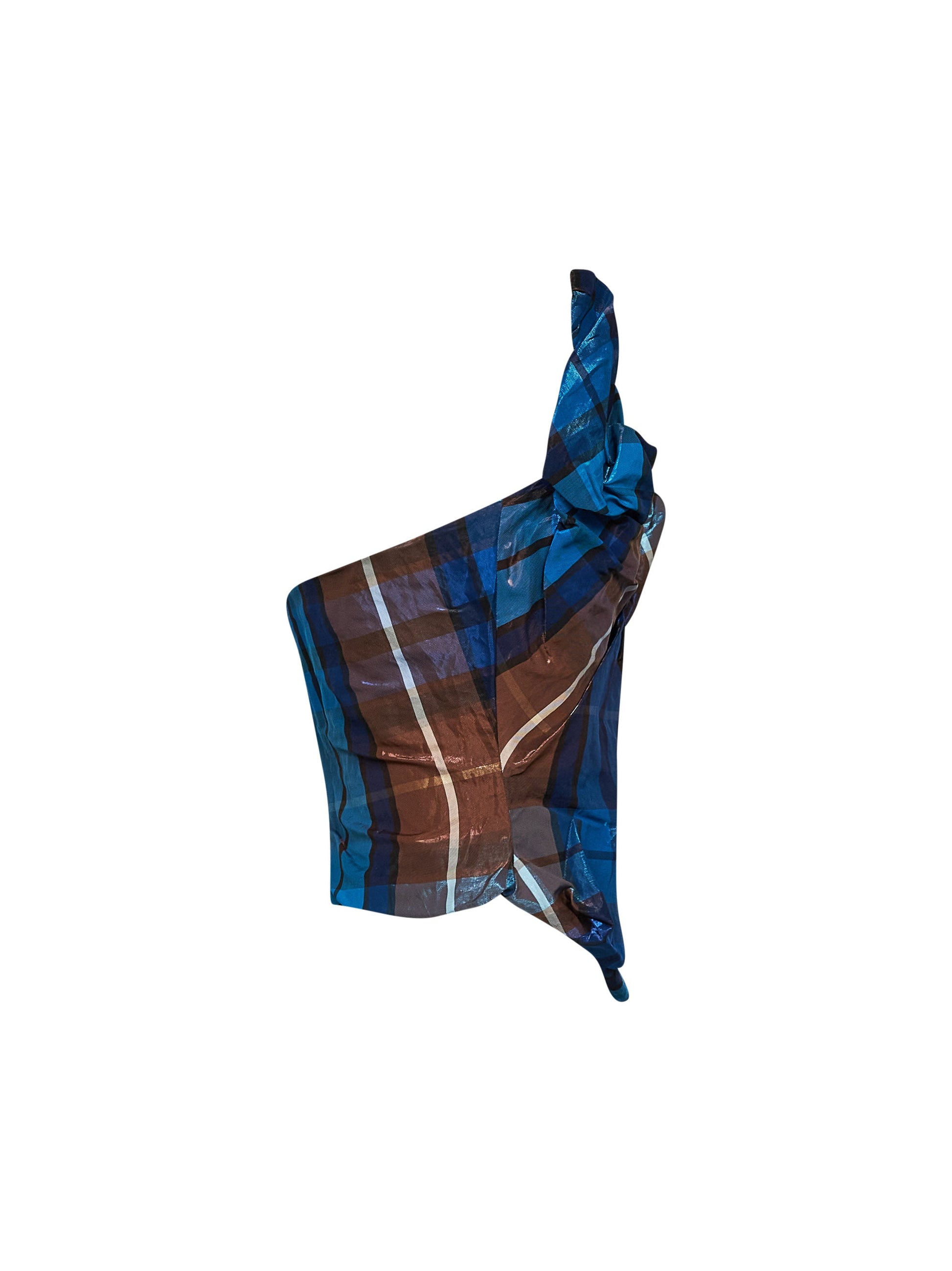 Vivienne Westwood Women Blue And Brown Tartan On Point Corset VIVIENNE WESTWOOD