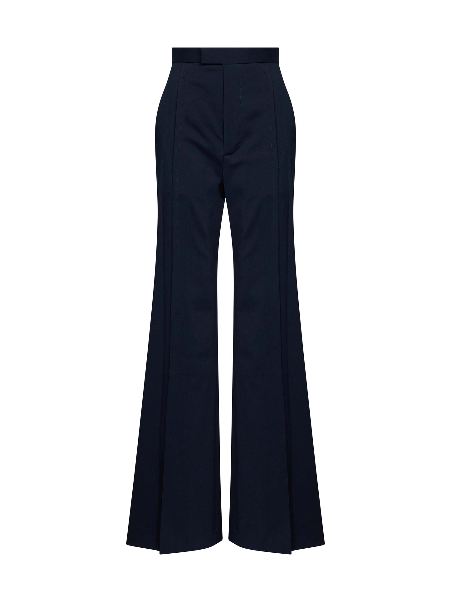 Vivienne Westwood Women Navy Blue Virgin Wool Wide Leg Trousers VIVIENNE WESTWOOD