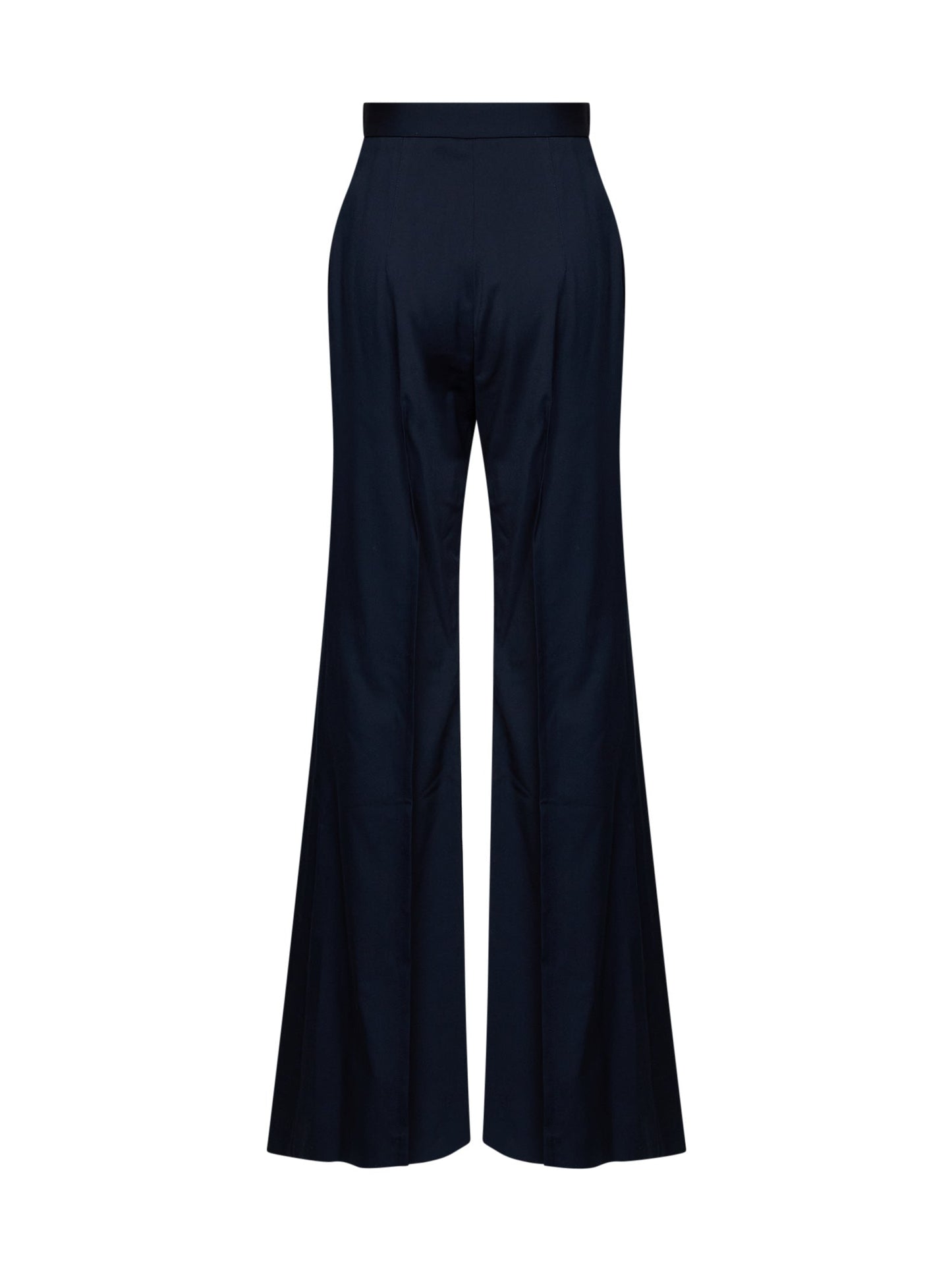 Vivienne Westwood Women Navy Blue Virgin Wool Wide Leg Trousers VIVIENNE WESTWOOD