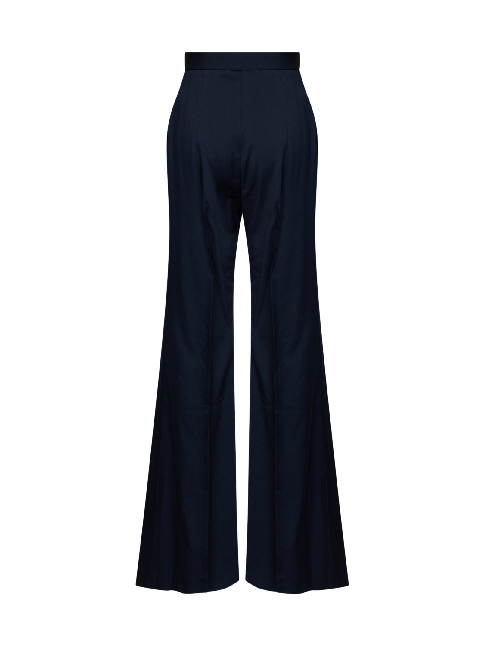 Vivienne Westwood Women Navy Blue Virgin Wool Wide Leg Trousers VIVIENNE WESTWOOD