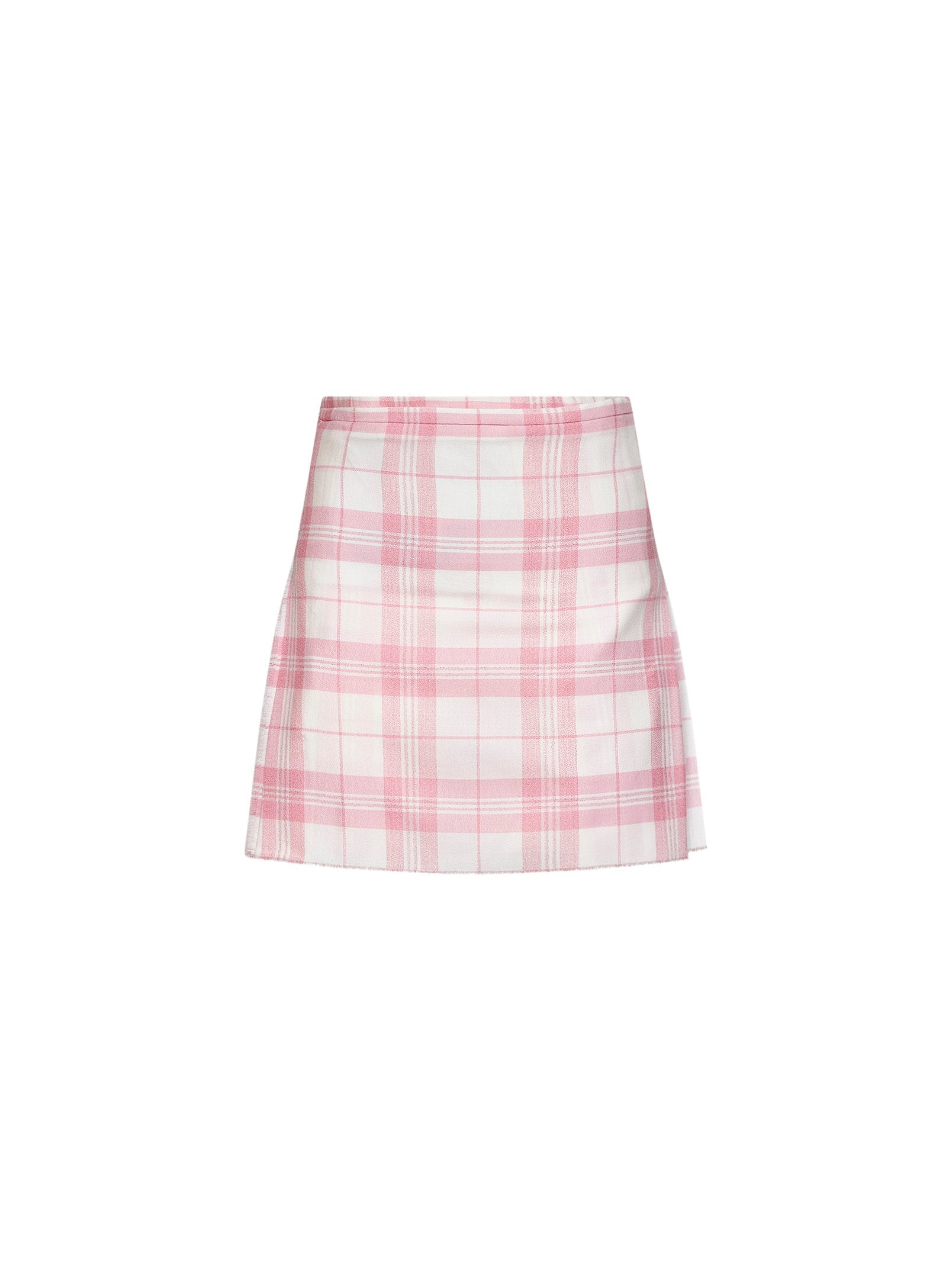 Vivienne Westwood Women Pink And Ivory "Coquette" Virgin Wool Kilt Mini Skirt VIVIENNE WESTWOOD