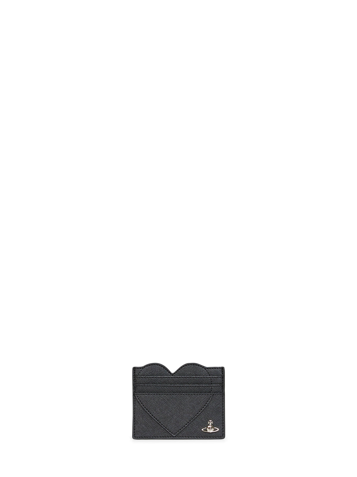 Vivienne Westwood Women Black Heart-Shape Orb Card Holder<Br/> VIVIENNE WESTWOOD