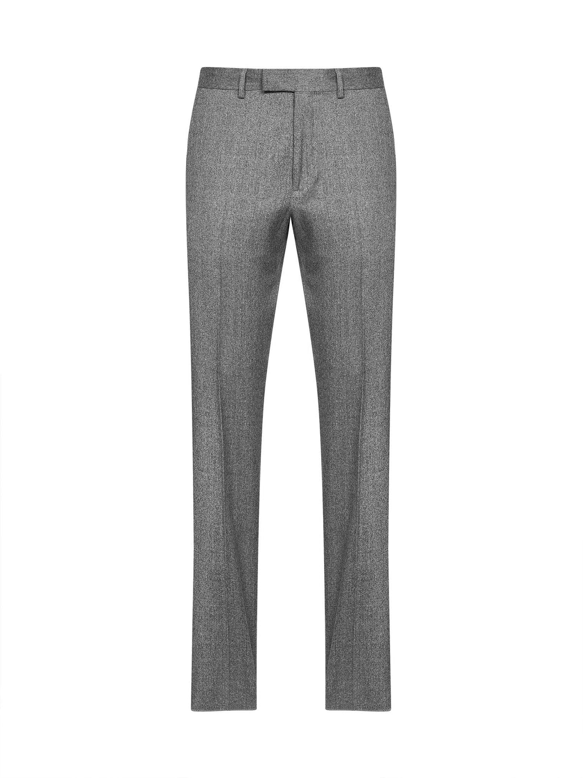 Zegna Men Melange Grey Techmerino Wash&Go Trousers ZEGNA