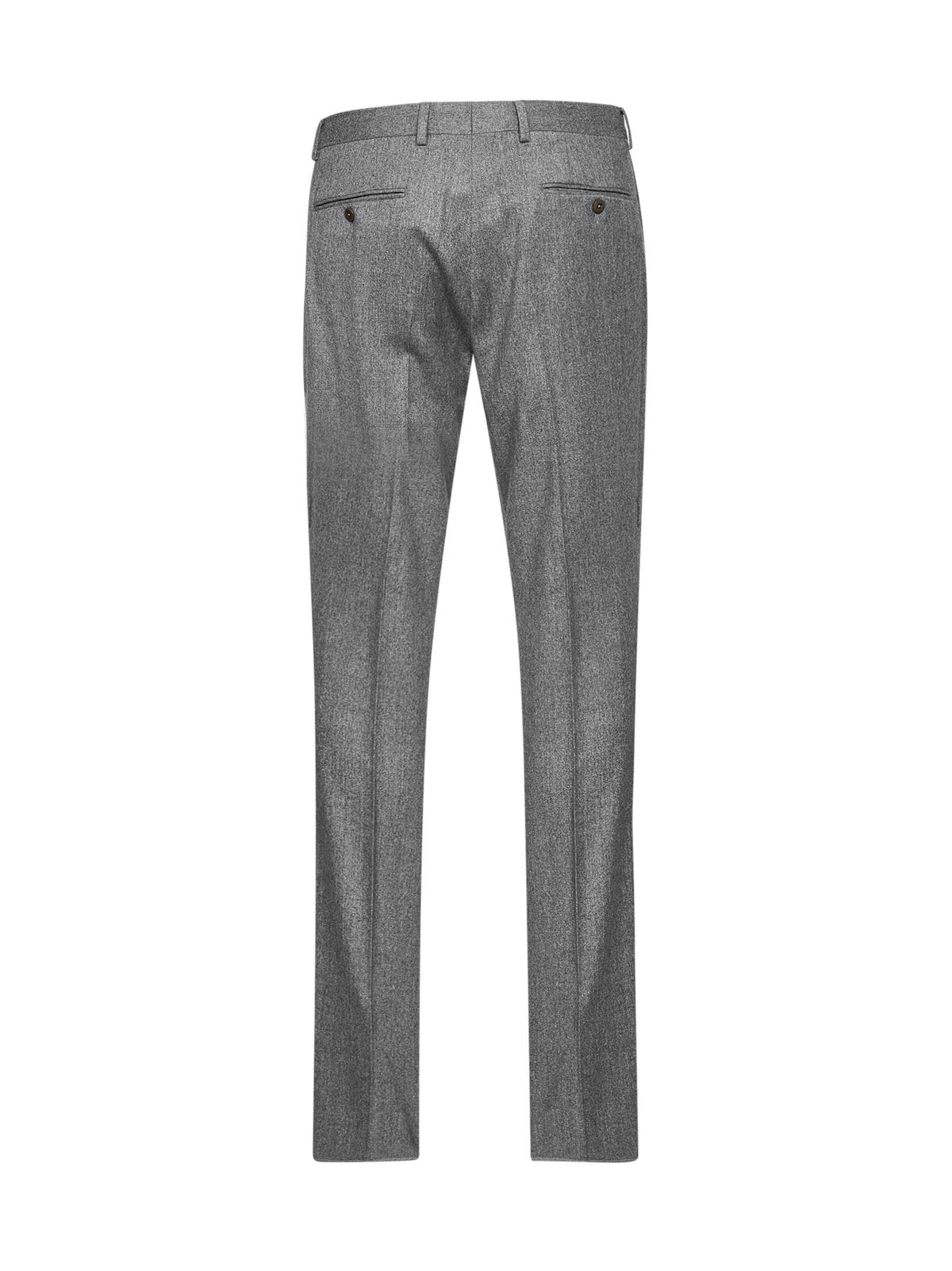 Zegna Men Melange Grey Techmerino Wash&Go Trousers ZEGNA