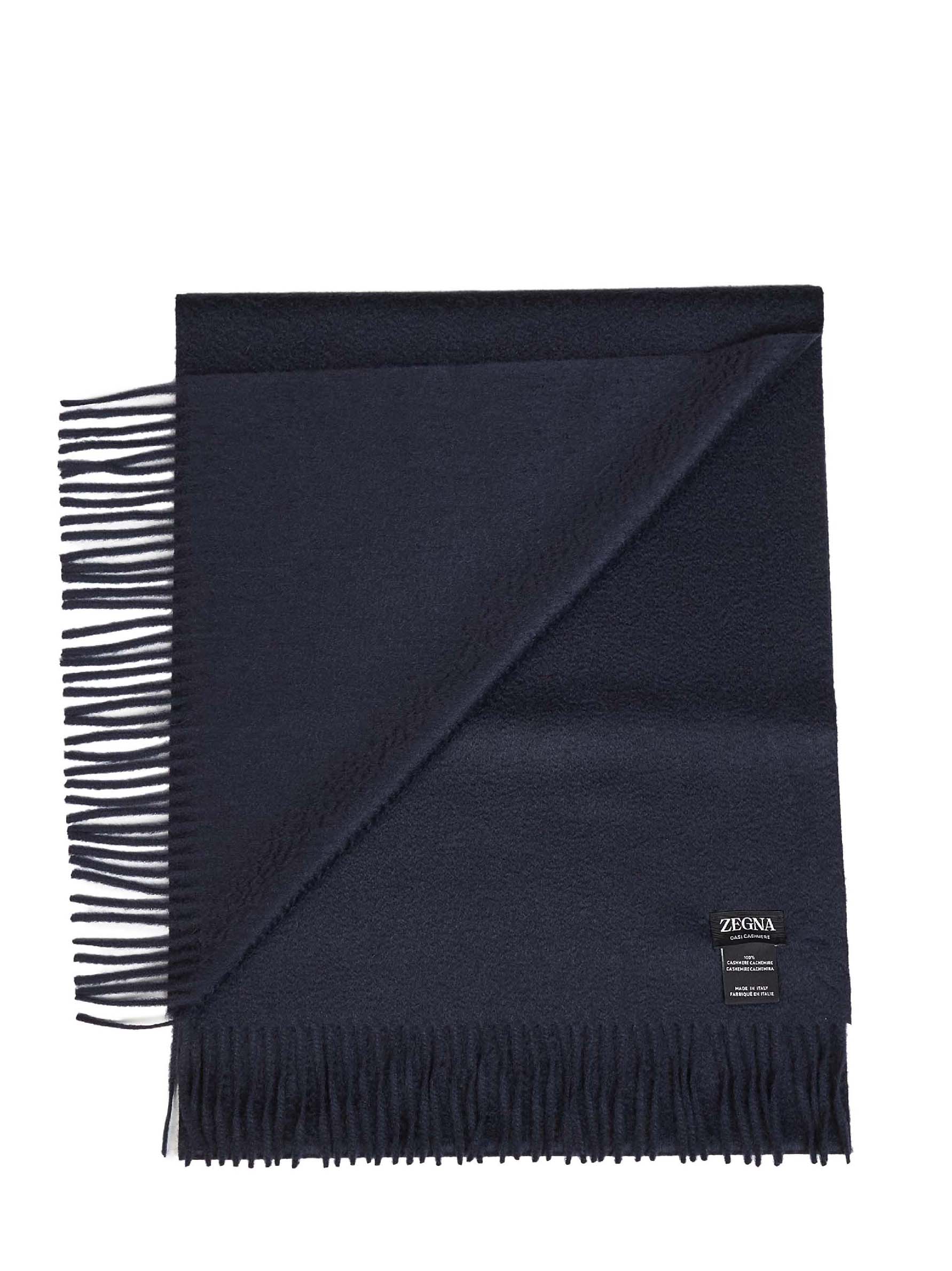 Zegna Men Navy Blue Oasi Cashmere Scarf ZEGNA
