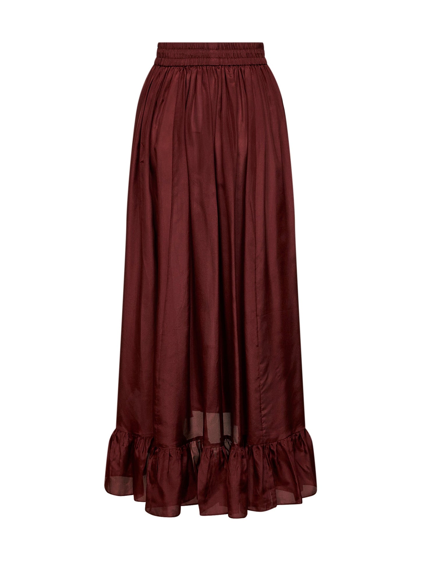 Zimmermann Women Merlot Silk Habotai Aster Maxi Skirt ZIMMERMANN