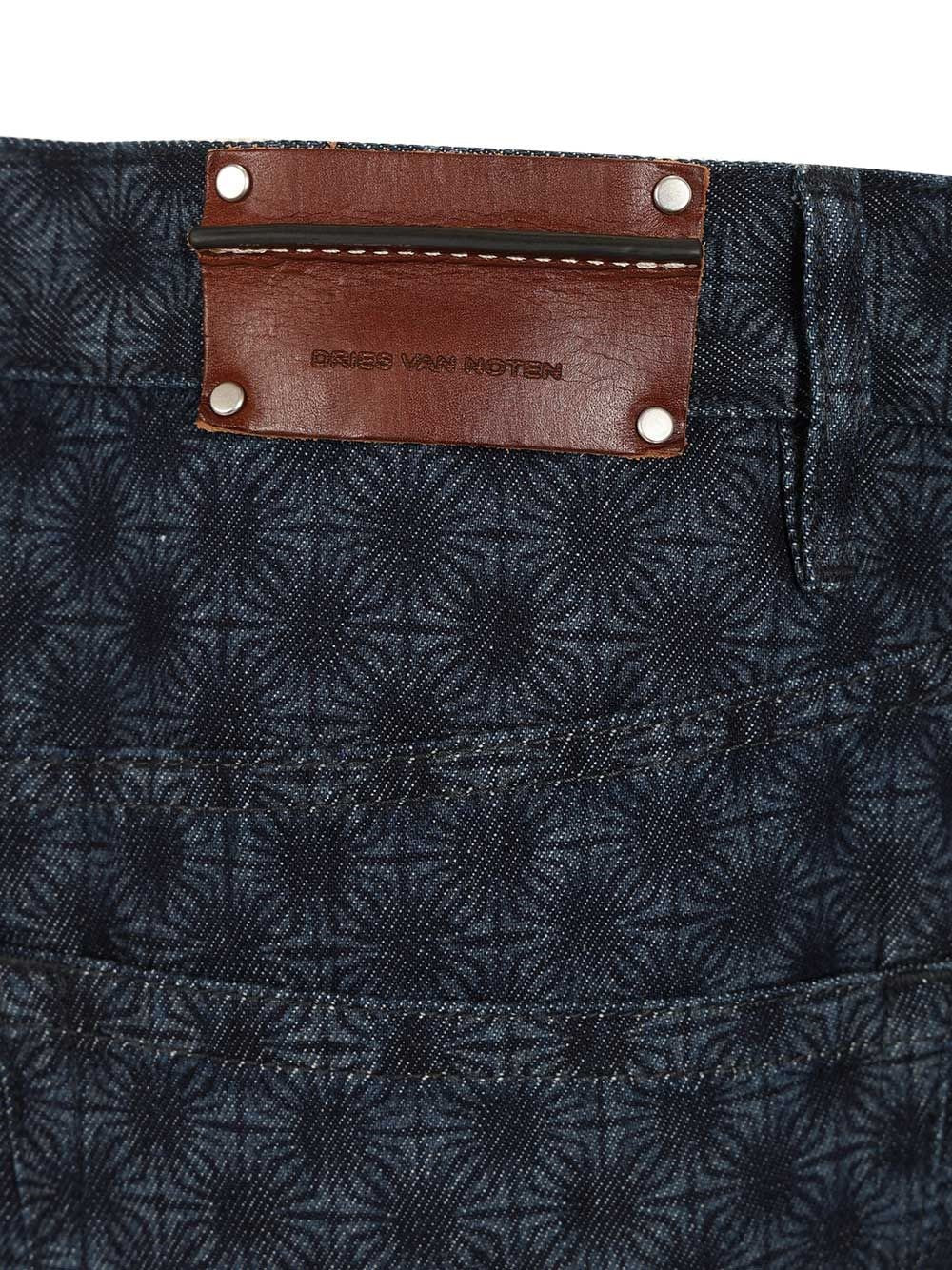 Dries Van Noten Men Floral Wide-Leg Jeans DRIES VAN NOTEN
