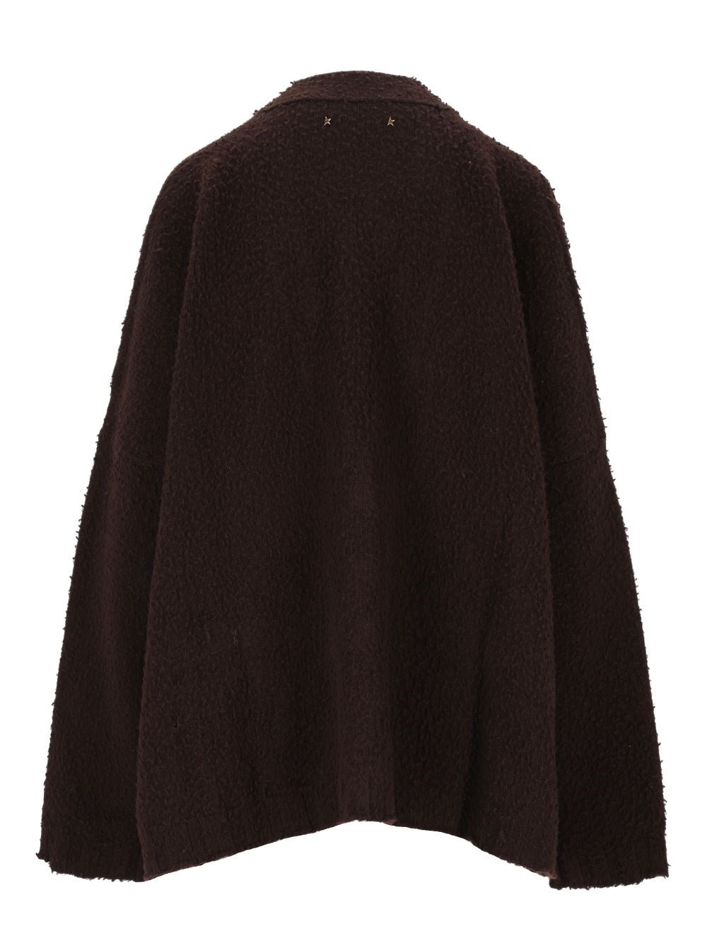 Golden Goose Women Brown Wool Cardigan With A Casentino Effect GOLDEN GOOSE