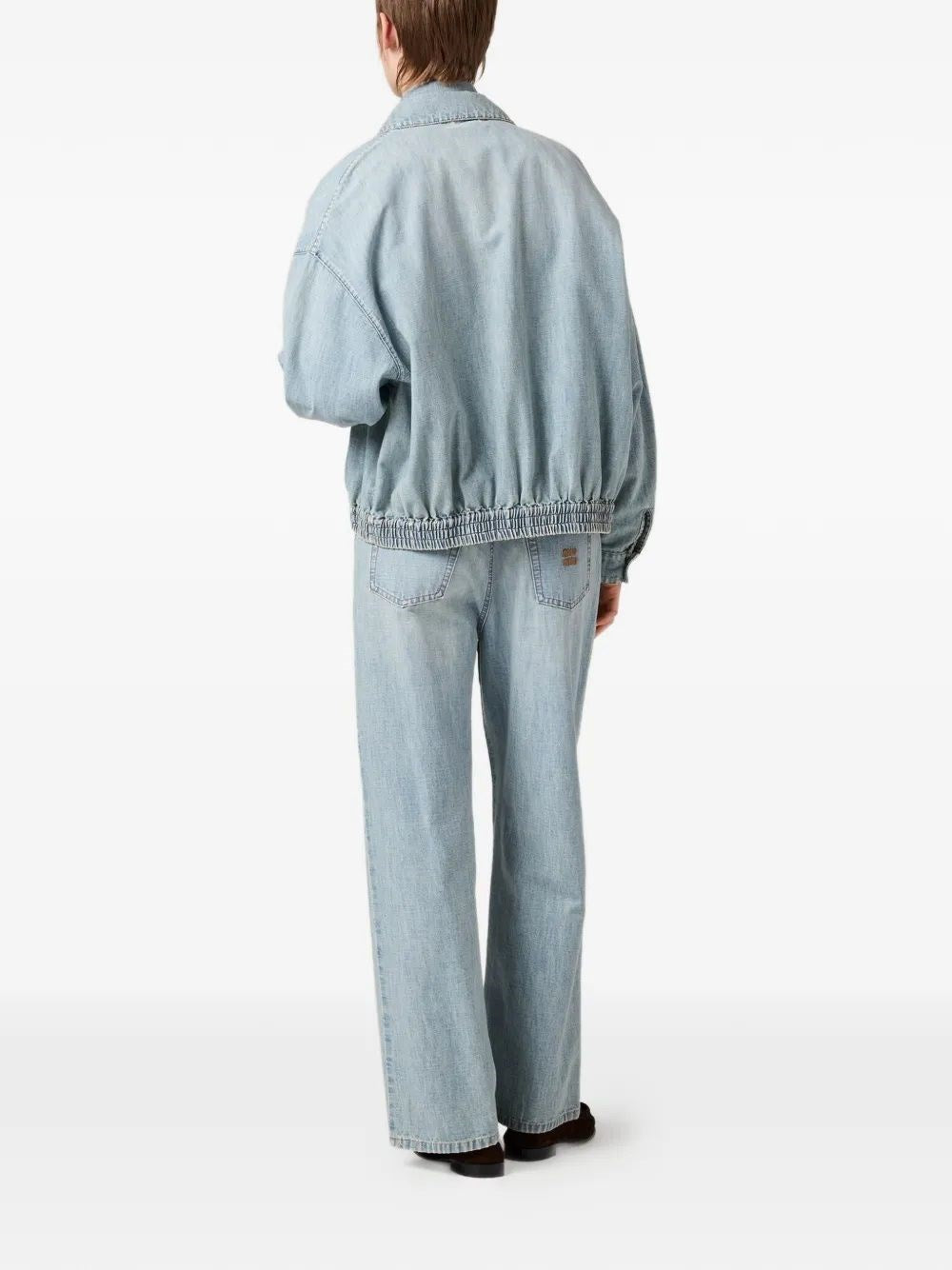 Miu Miu Women Chambray Denim Trousers MIU MIU