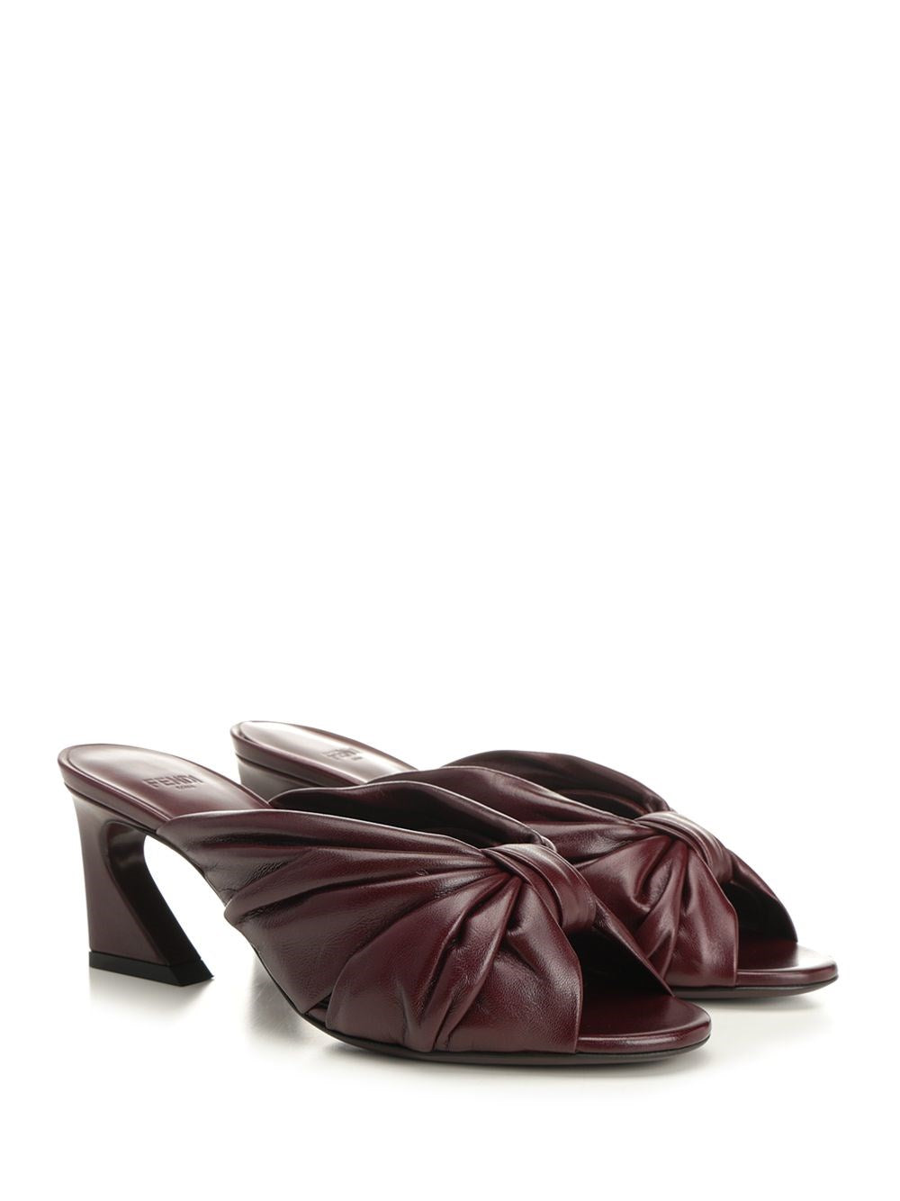 Fendi Women Slides In Shiny Nappa Leather FENDI