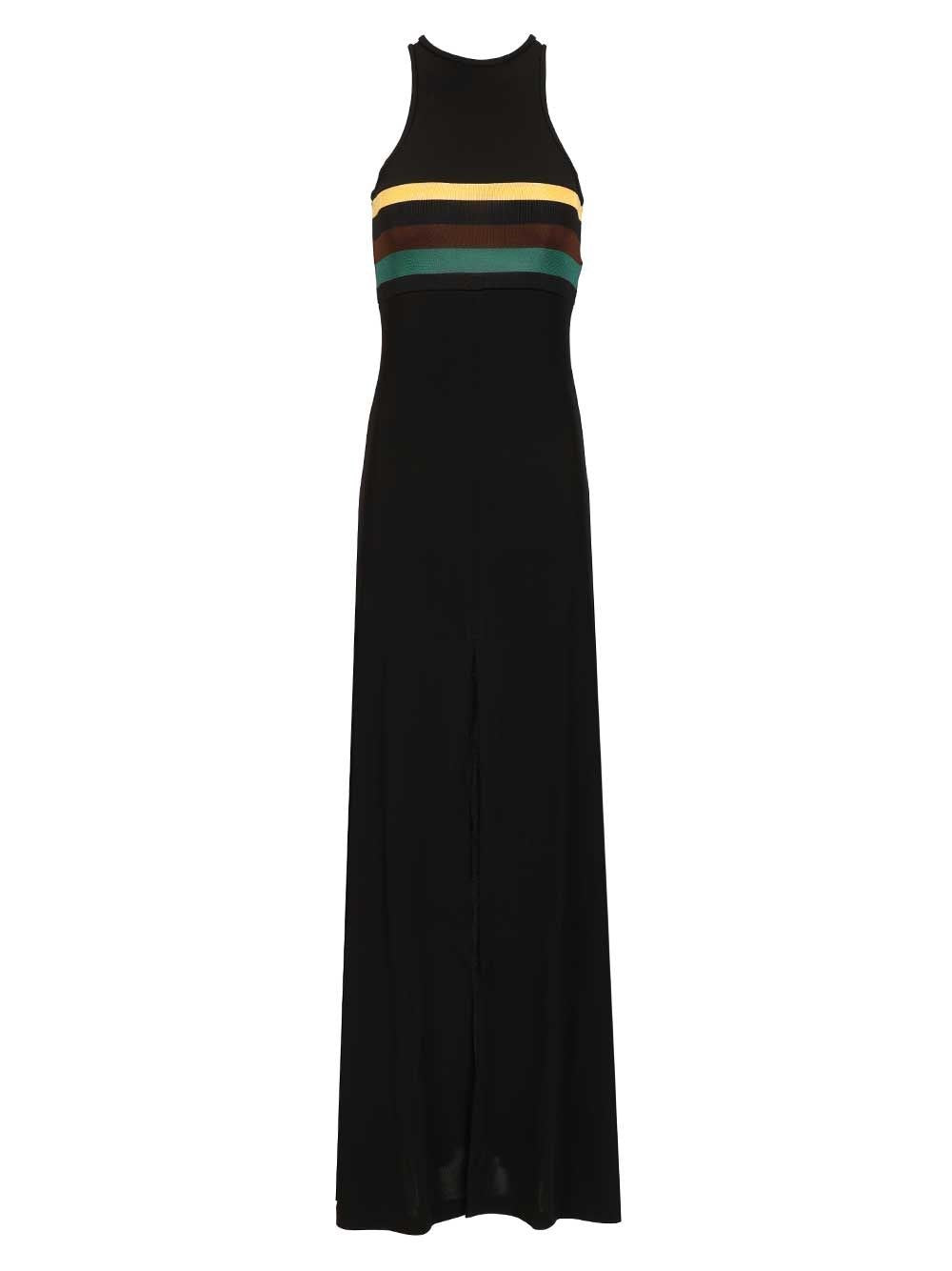 Saint Laurent Women Striped Jersey Crepe Tank Dress SAINT LAURENT