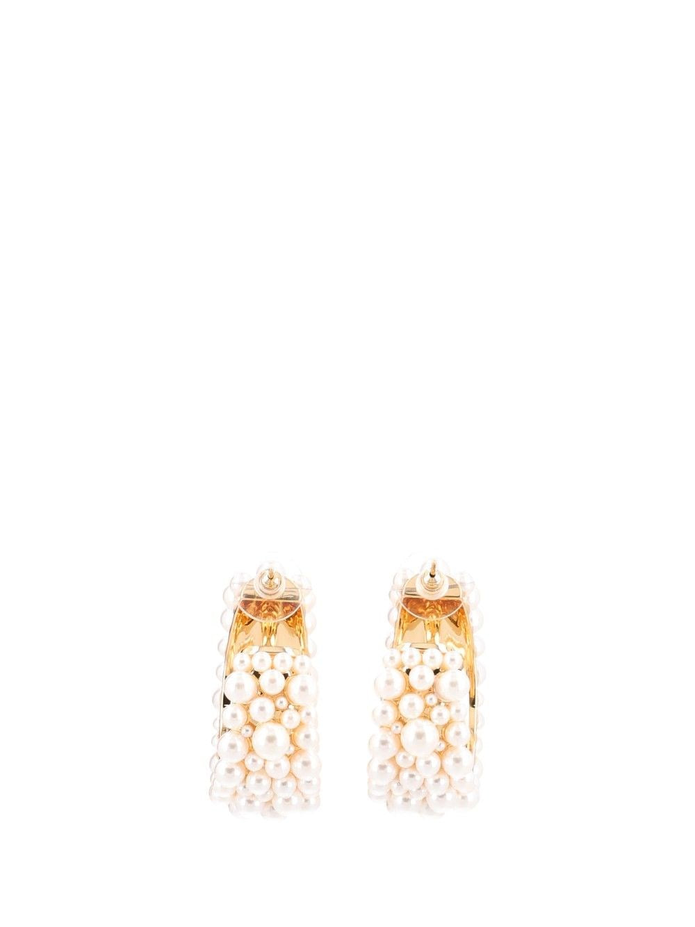 Self-Portrait Women Imitation Pearl Hoop Earrings SELF-PORTRAIT